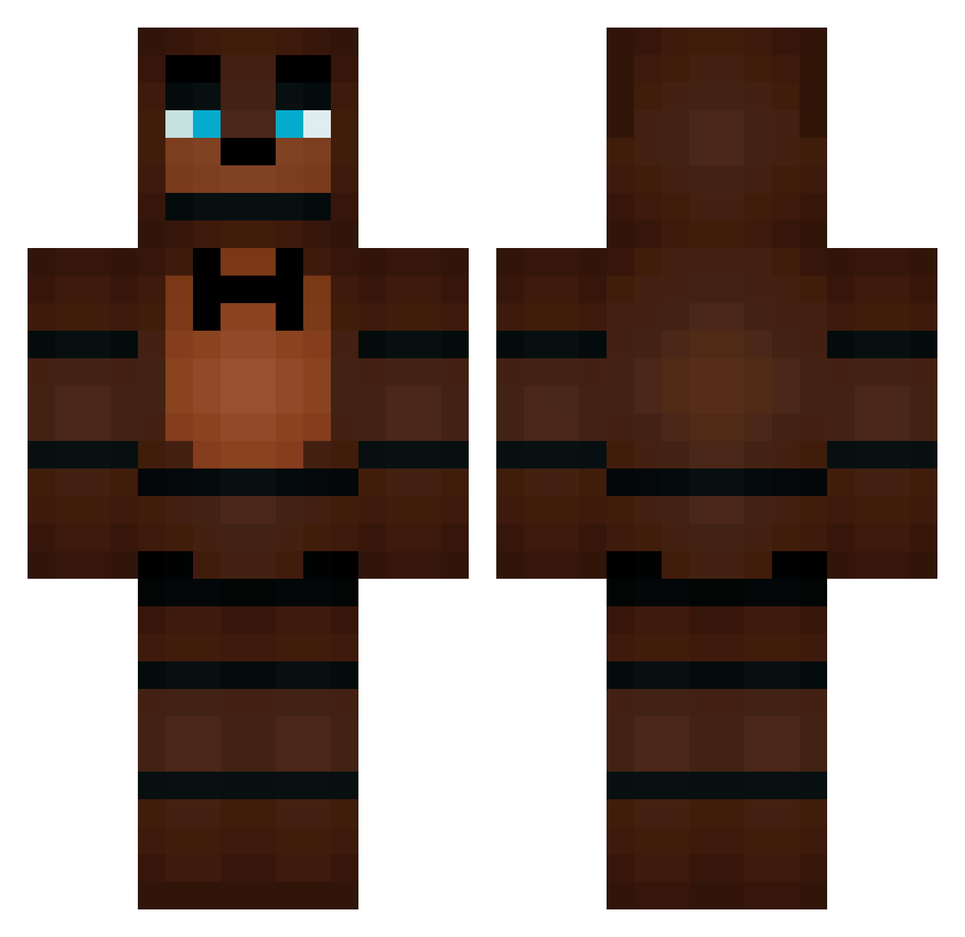 Munio667 Minecraft skin, front and back view