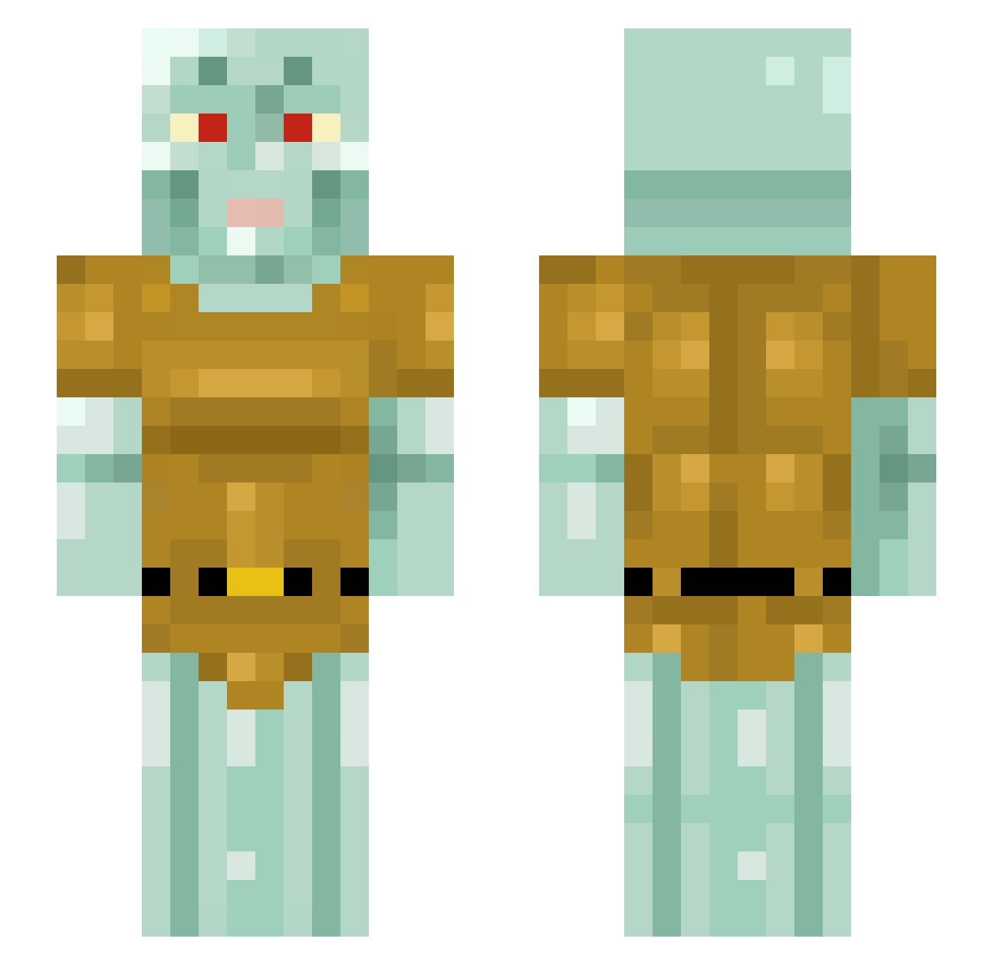 Mr_Nibblezz Minecraft skin, front and back view