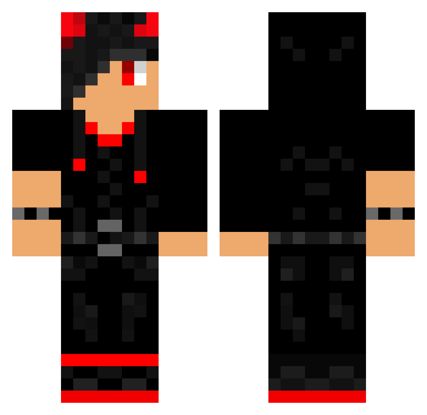 xXxDemon789xXx Minecraft skin, front and back view