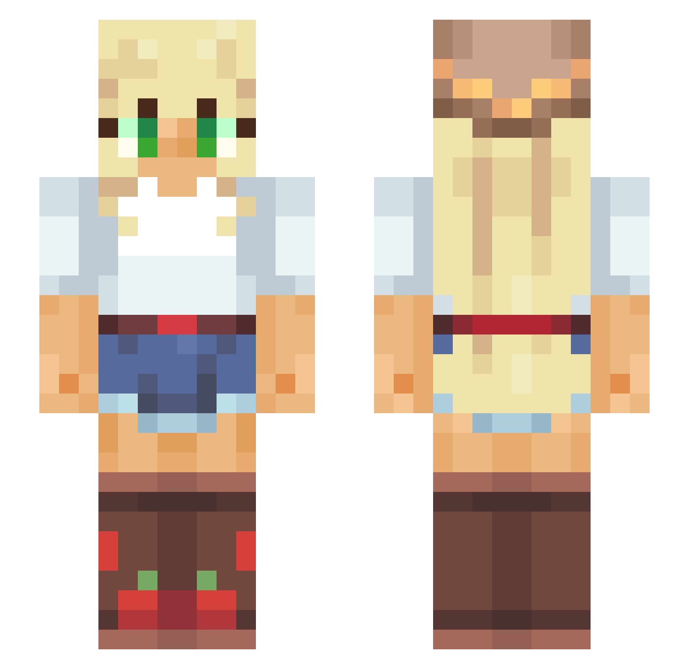 izsugarr Minecraft skin, front and back view