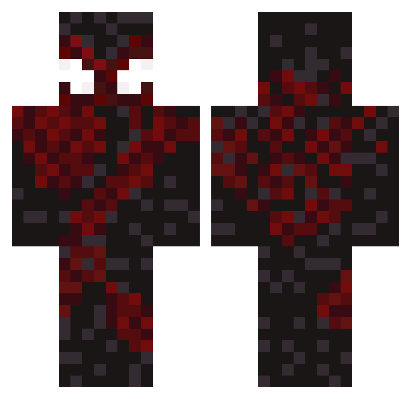 Bambusik3000 Minecraft skin, front and back view