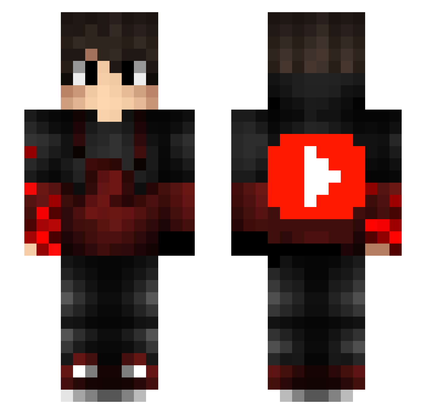MC_GamerBoy_2k19 Minecraft skin, front and back view