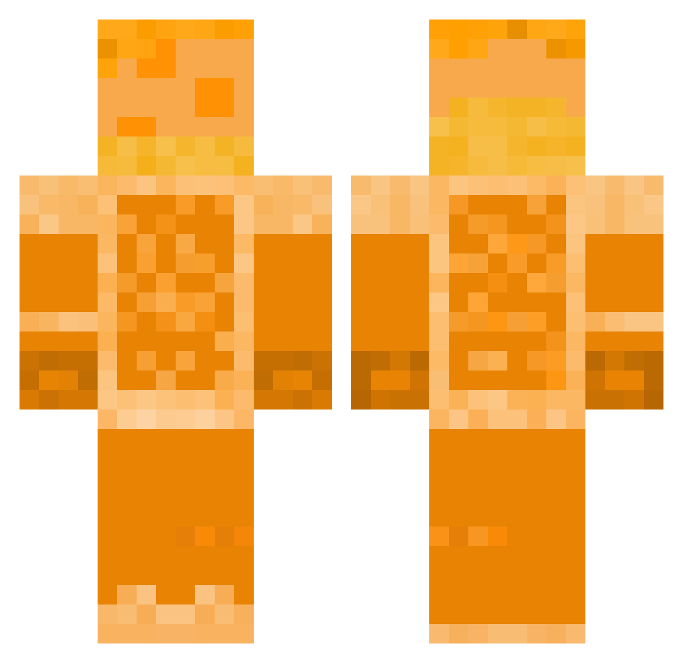 sodaJar Minecraft skin, front and back view