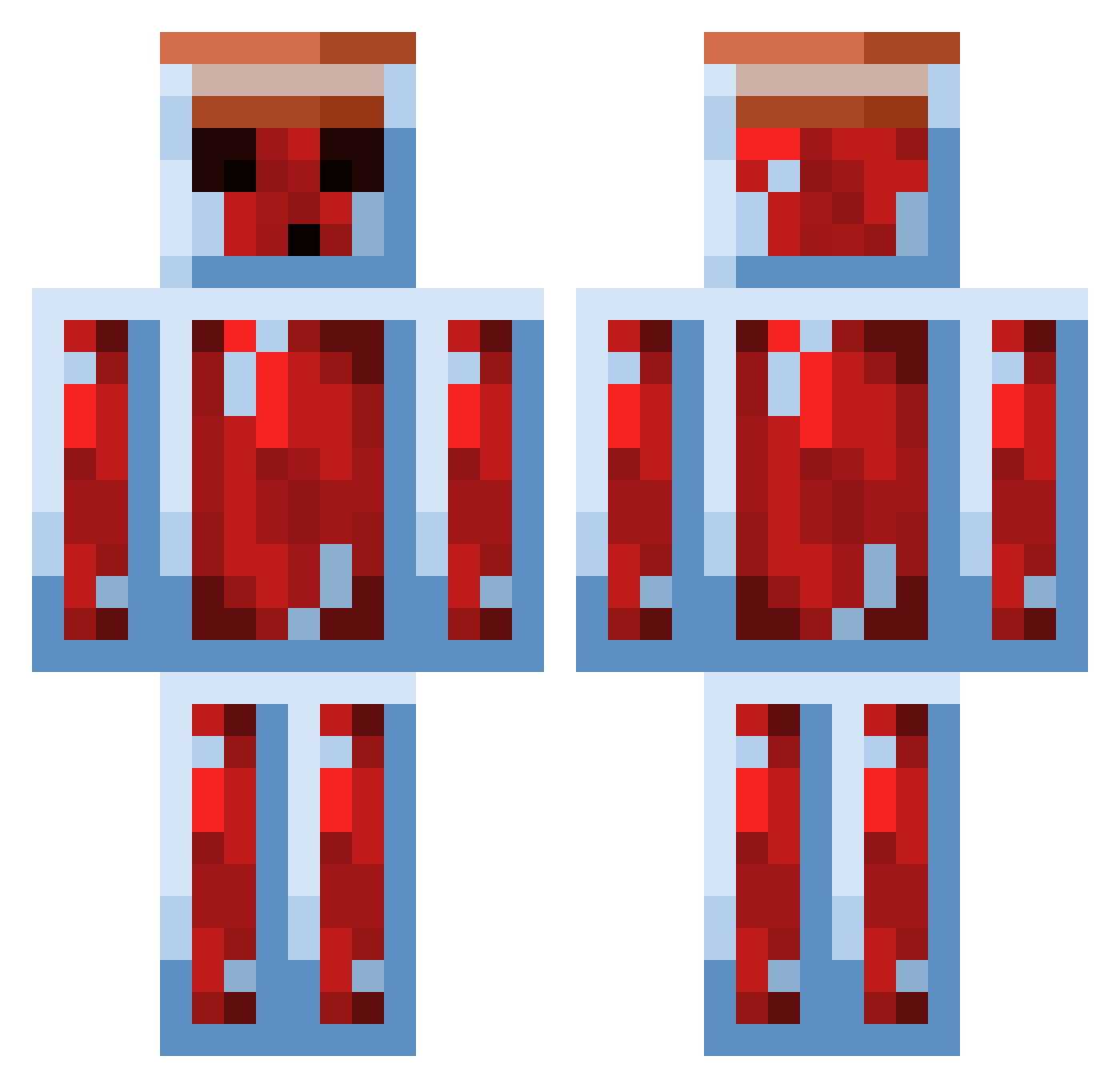yngndmnc Minecraft skin, front and back view