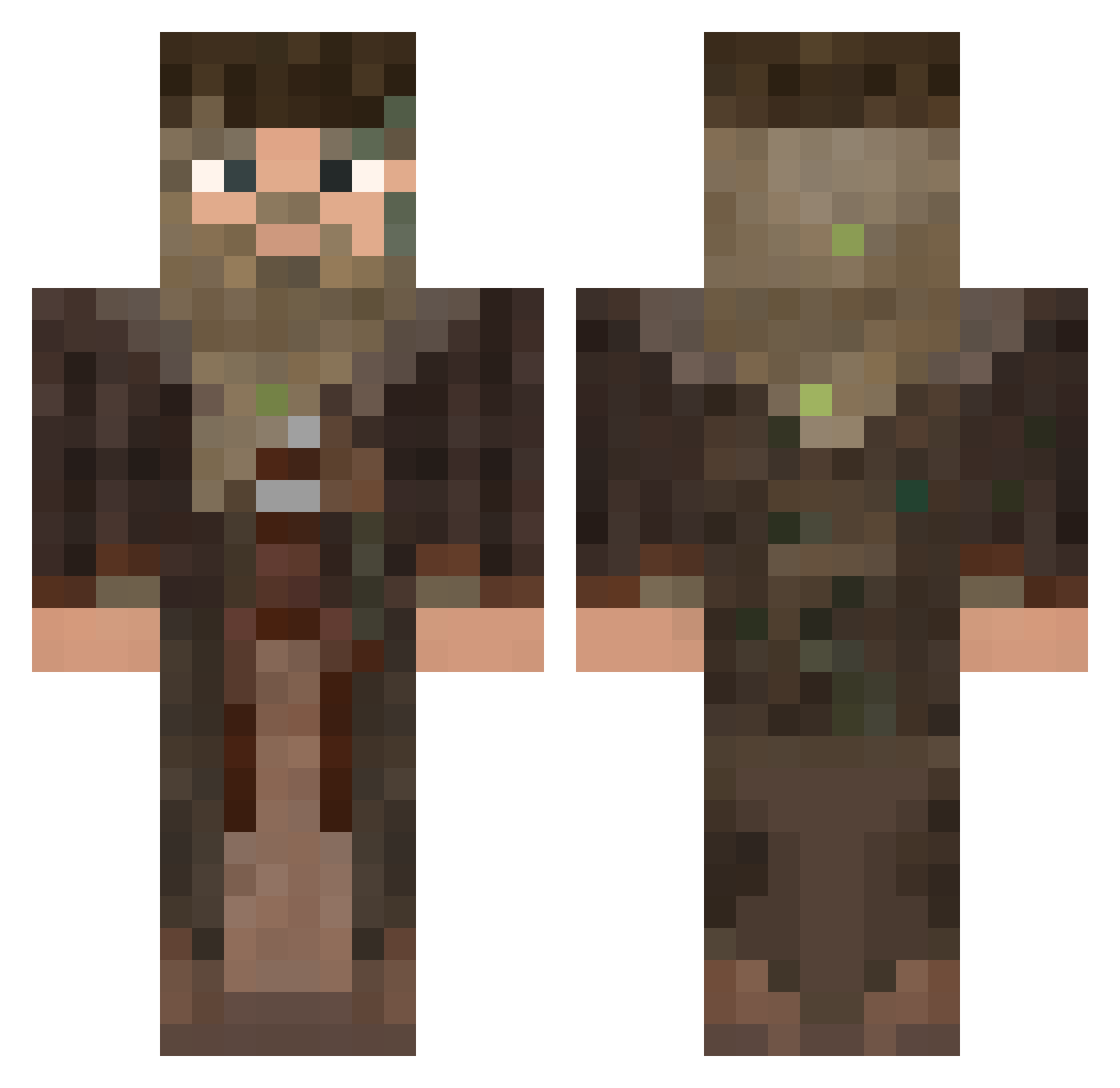 ThoracicBreak76 Minecraft skin, front and back view