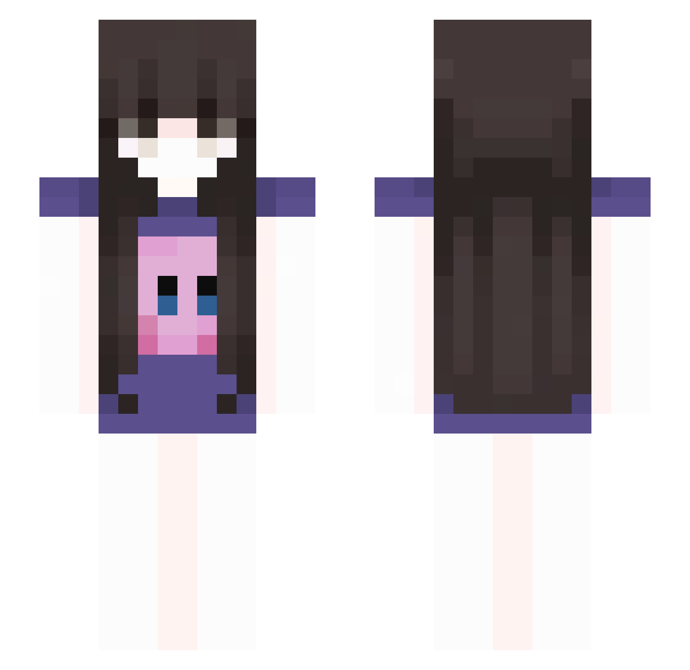 FrostPatrol Minecraft skin, front and back view