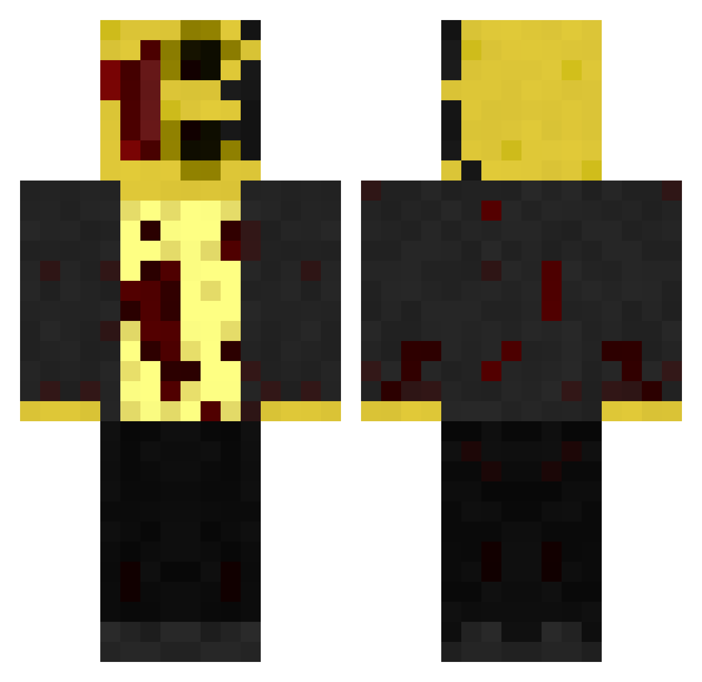 Archibald74 Minecraft skin, front and back view