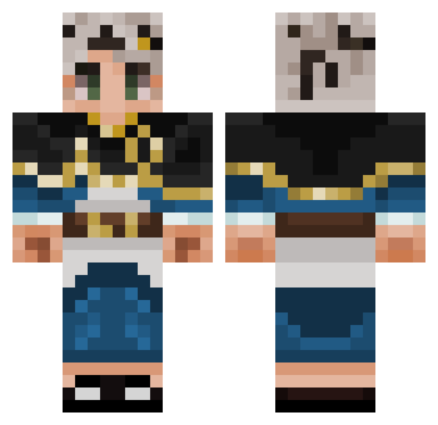 Radster0103 Minecraft skin, front and back view