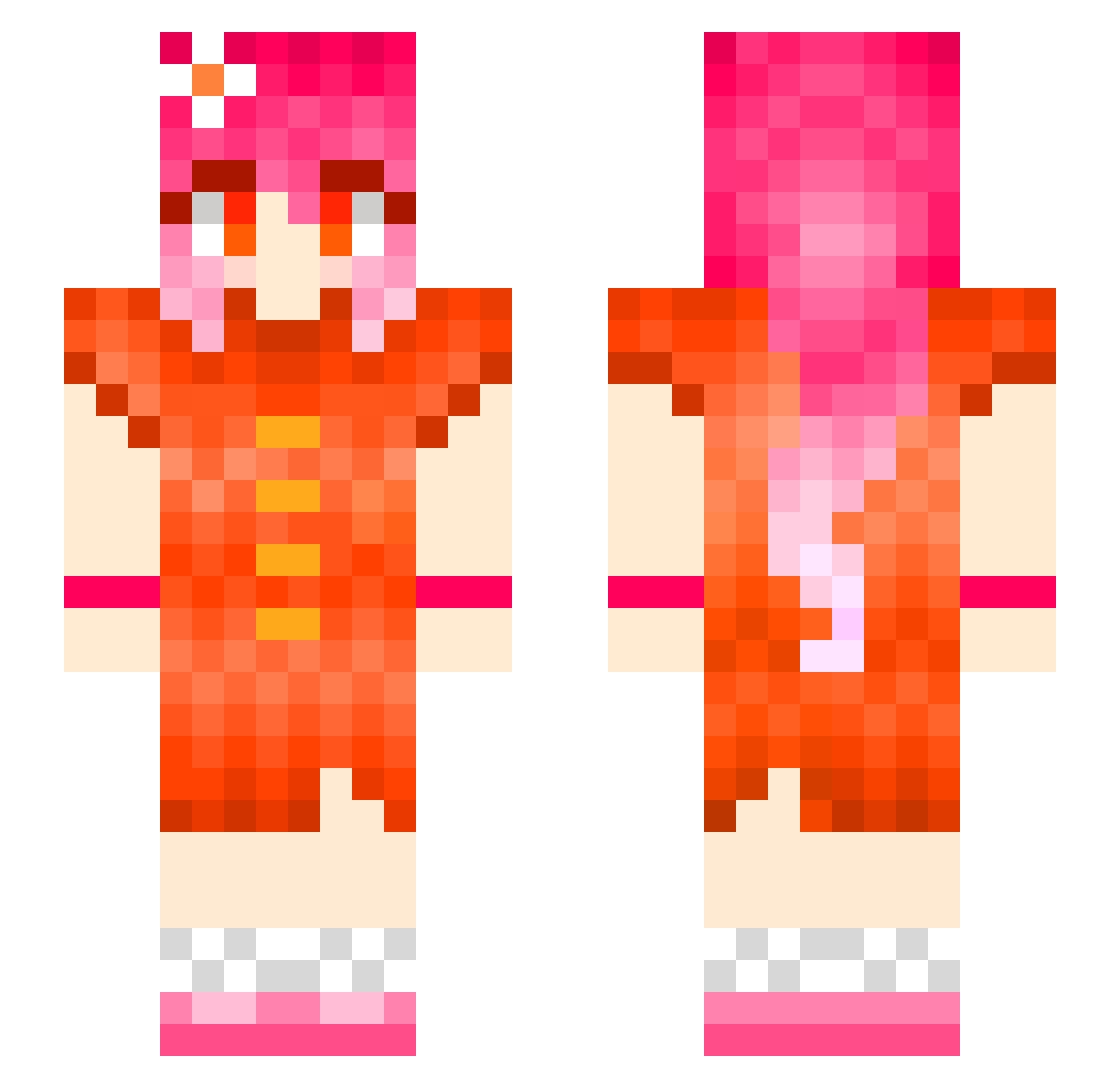 SoupAndSalt Minecraft skin, front and back view