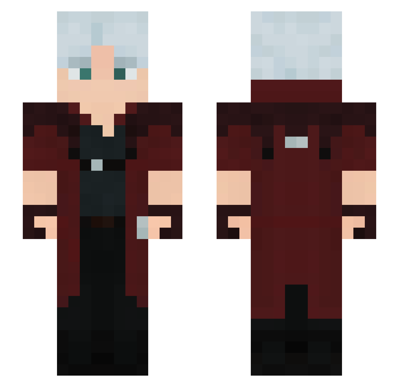 Kashtlin09 Minecraft skin, front and back view