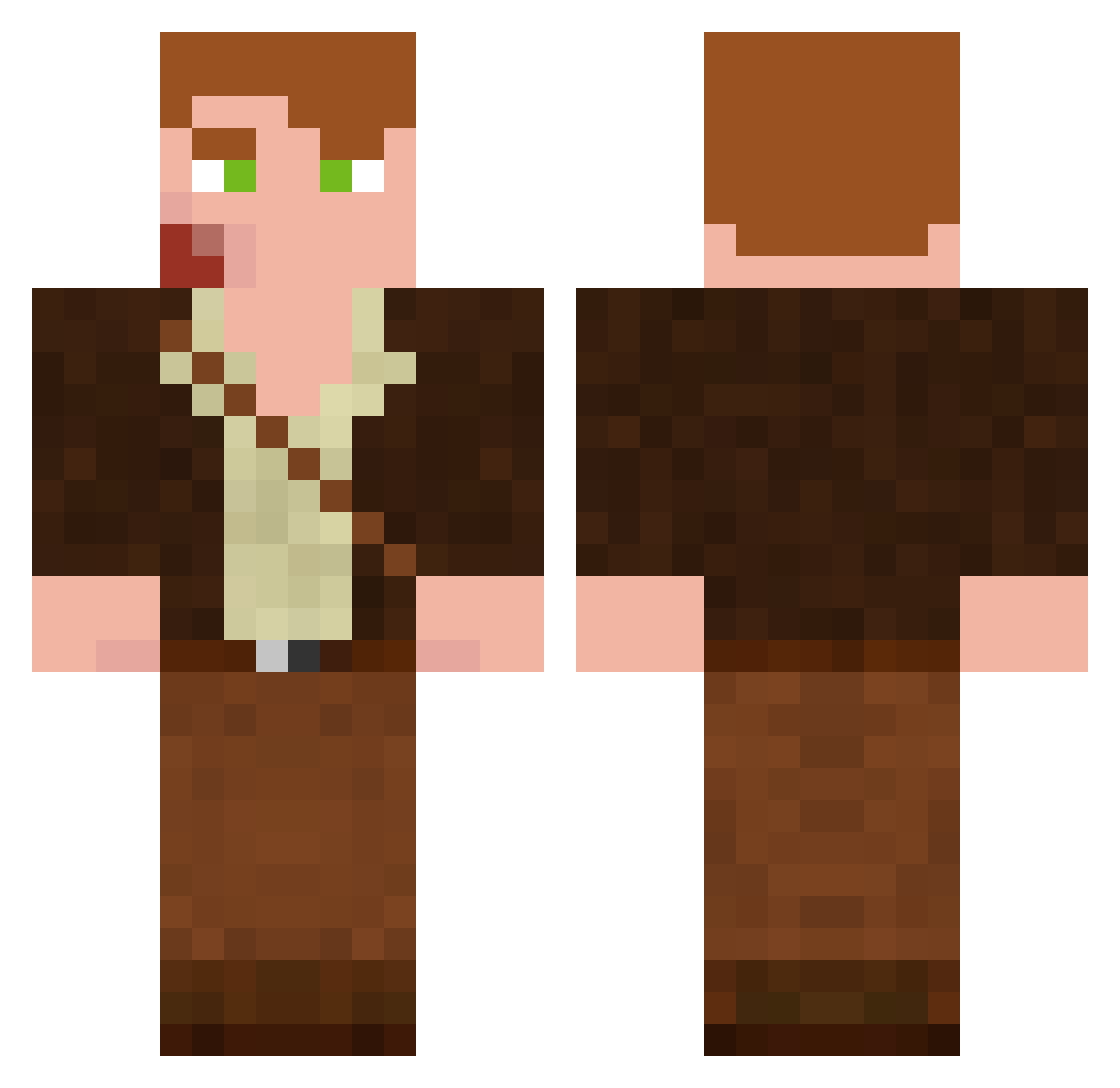 sucukbruder33 Minecraft skin, front and back view