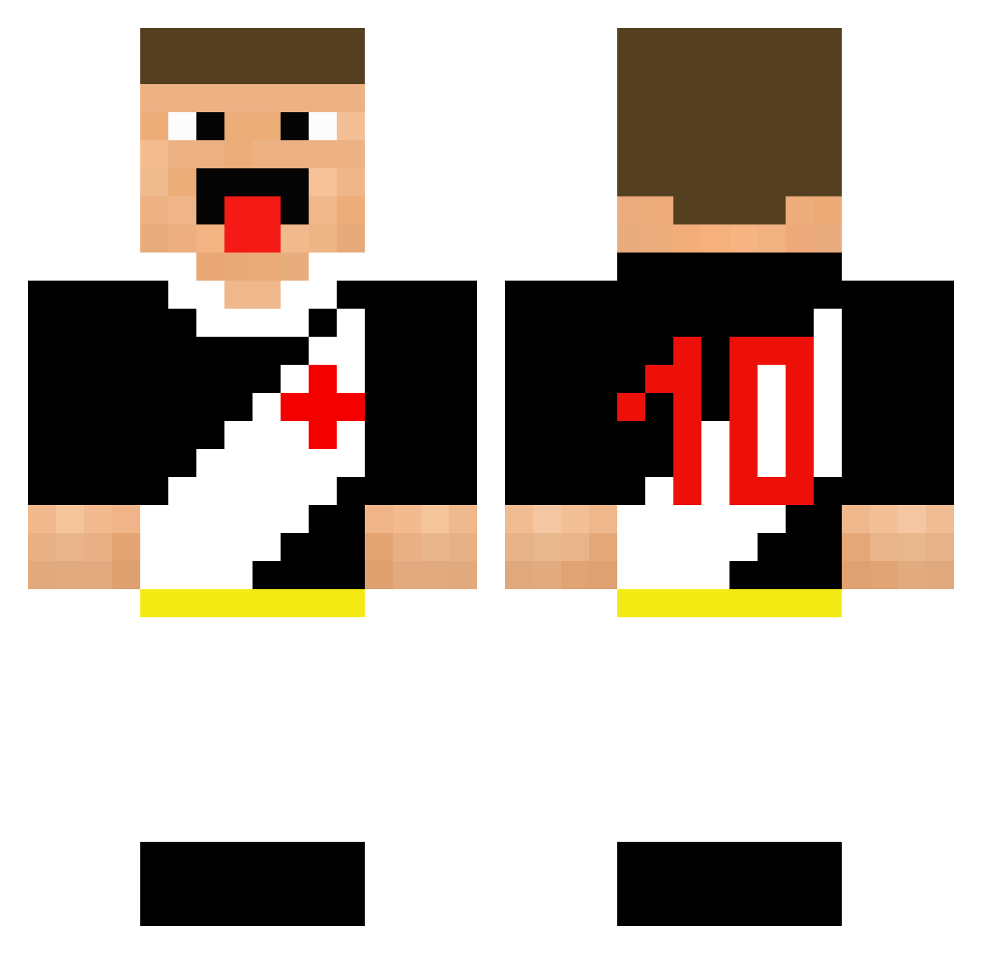 vdkgui Minecraft skin, front and back view