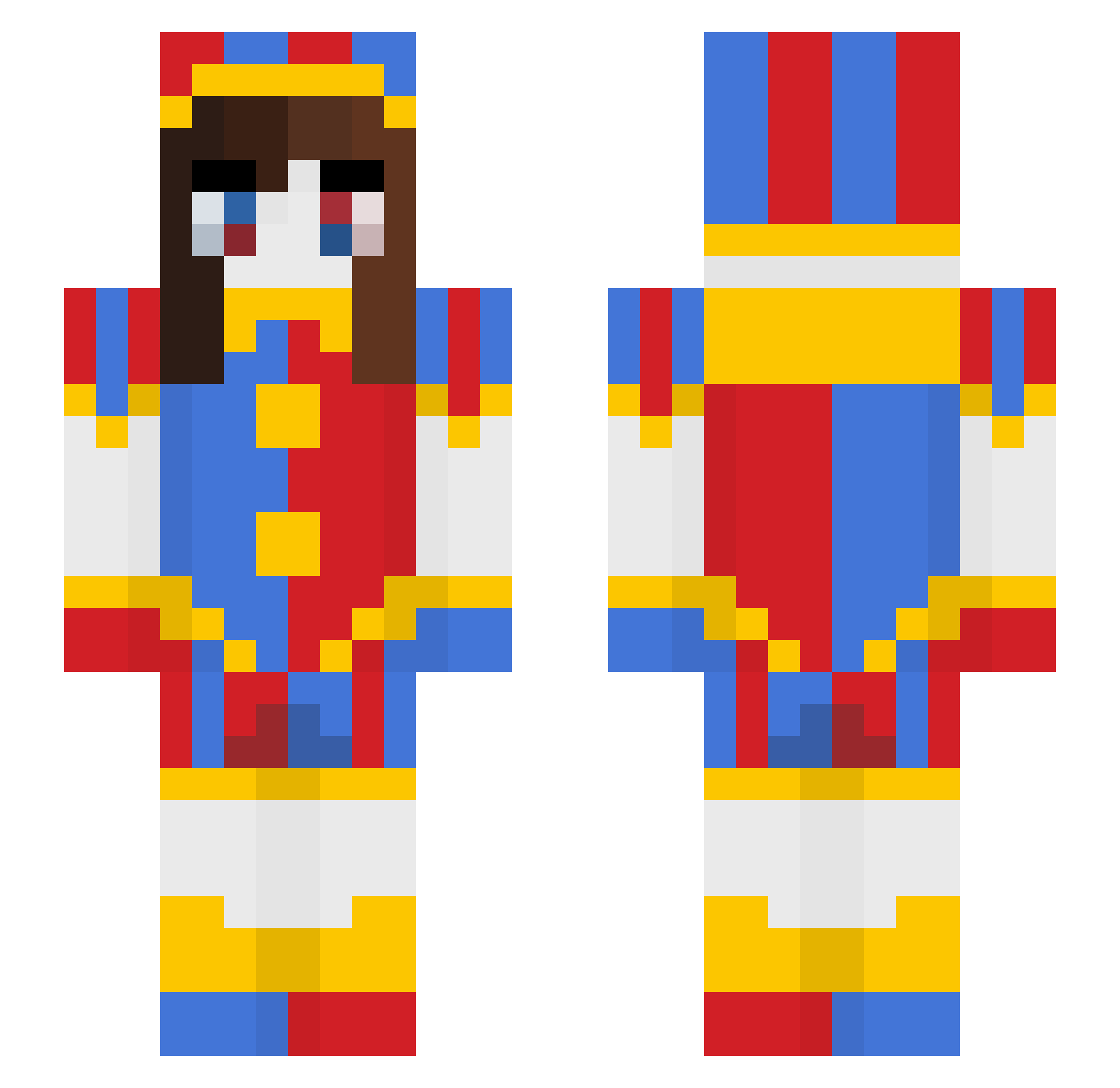 AgentMercedes Minecraft skin, front and back view