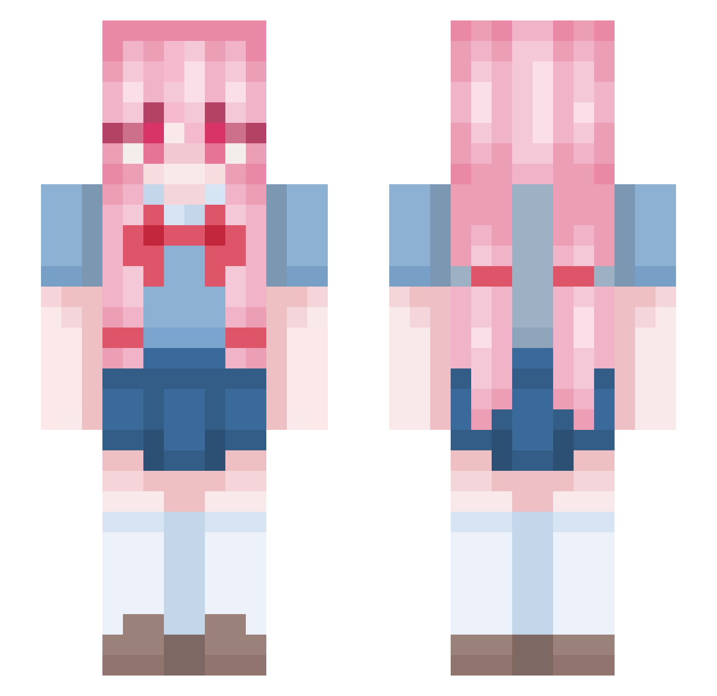 Romeo007 Minecraft skin, front and back view