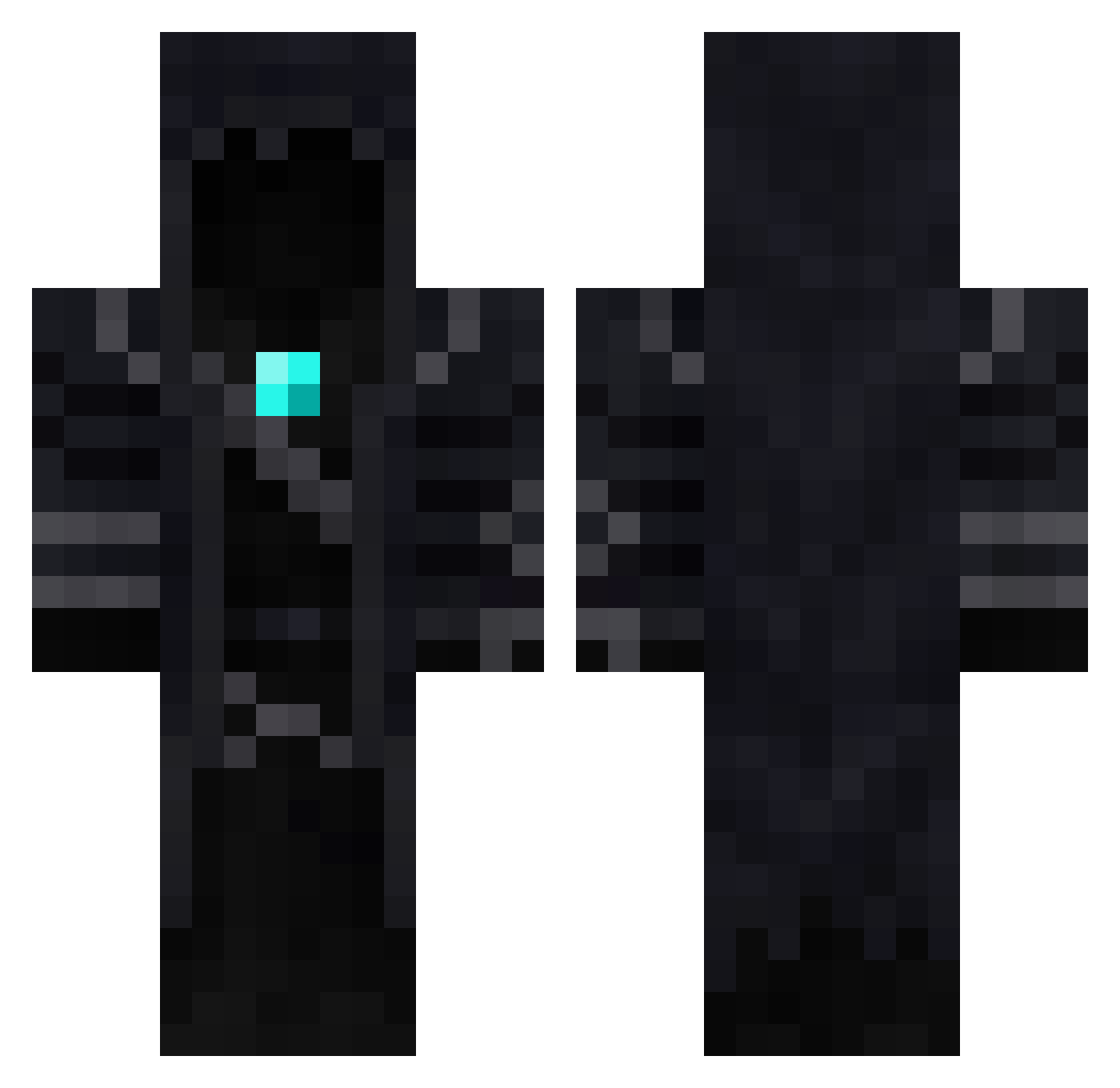 TheDark_10 Minecraft skin, front and back view