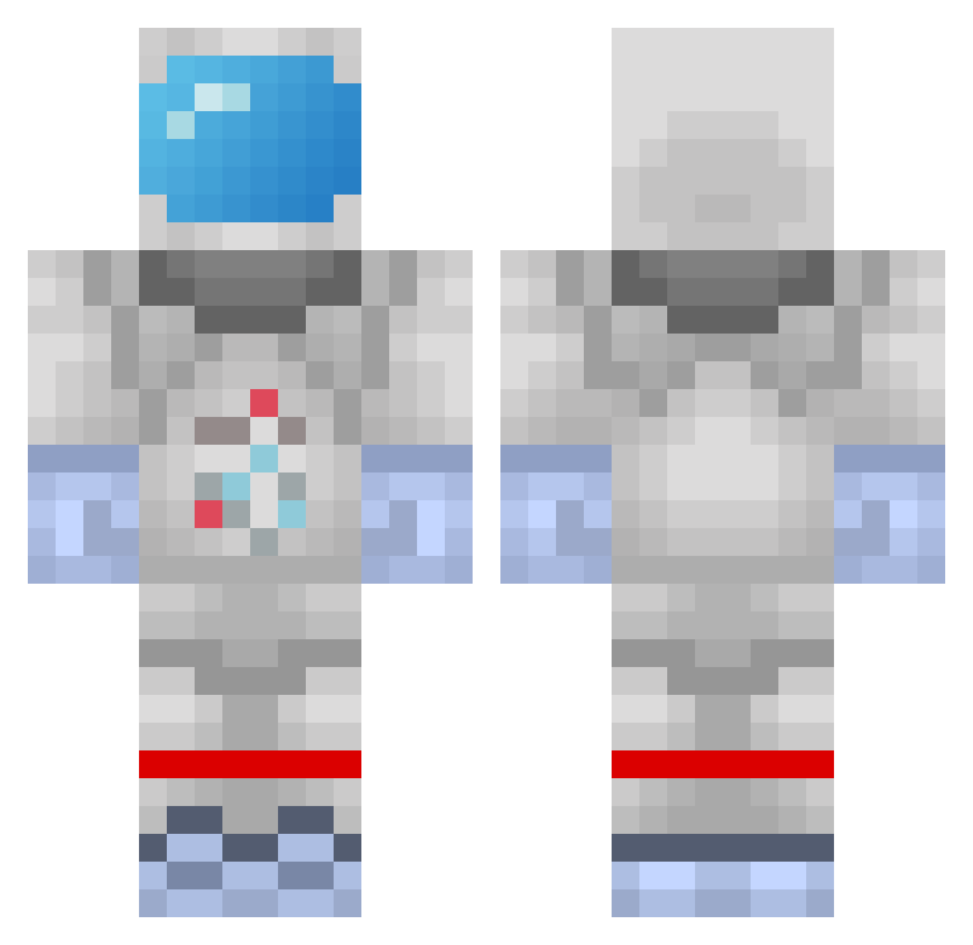 bowers Minecraft skin, front and back view