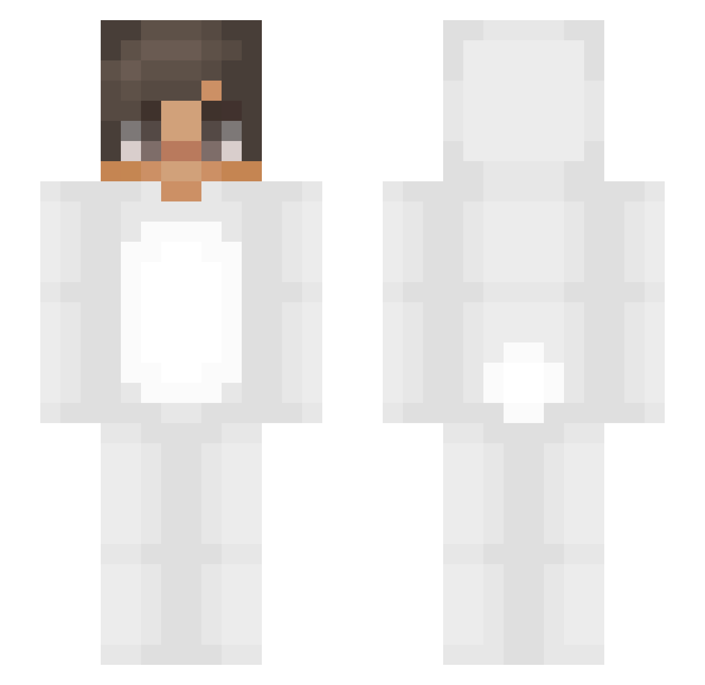 astrix Minecraft skin, front and back view