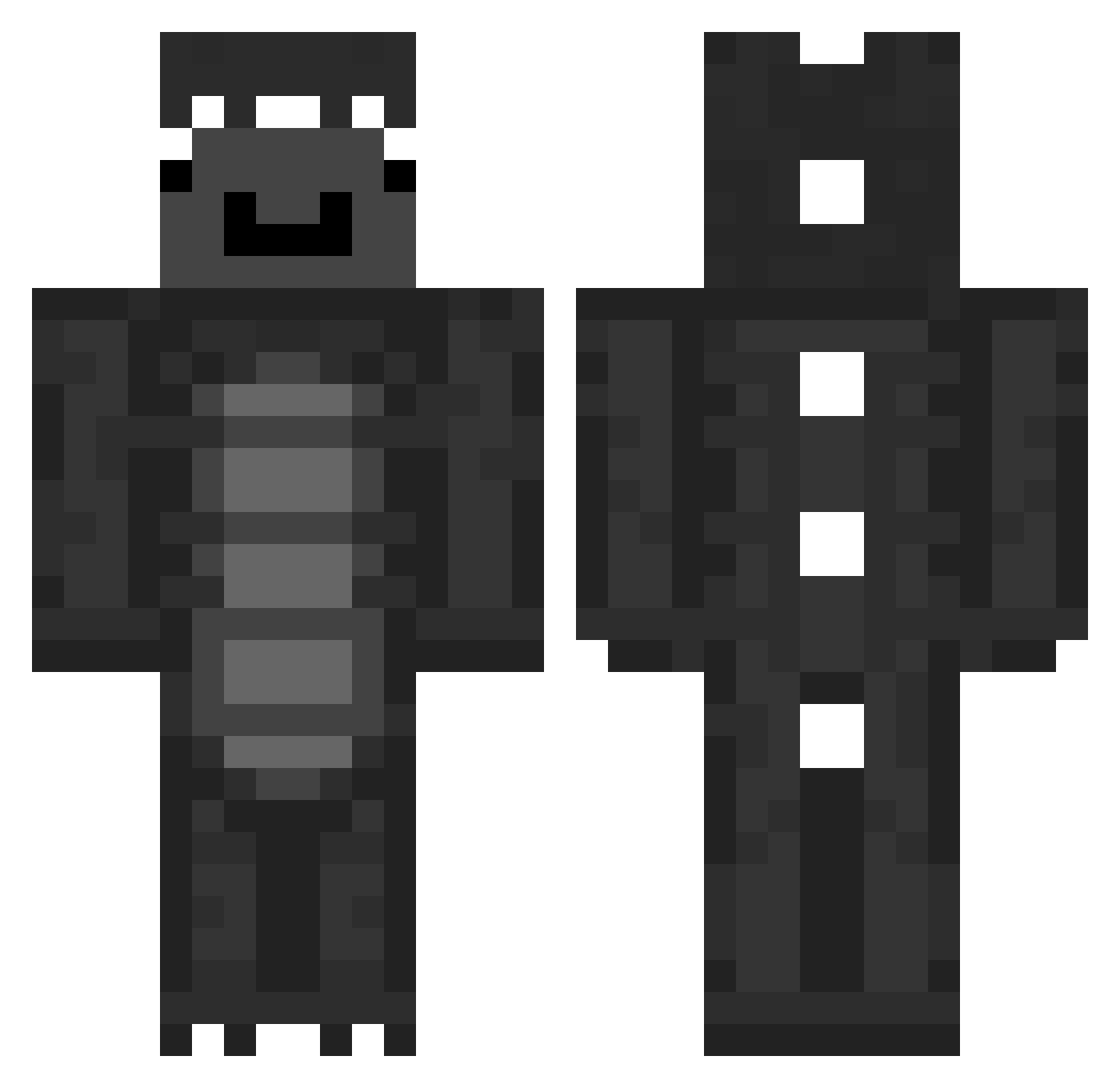 A6hX1_ Minecraft skin, front and back view