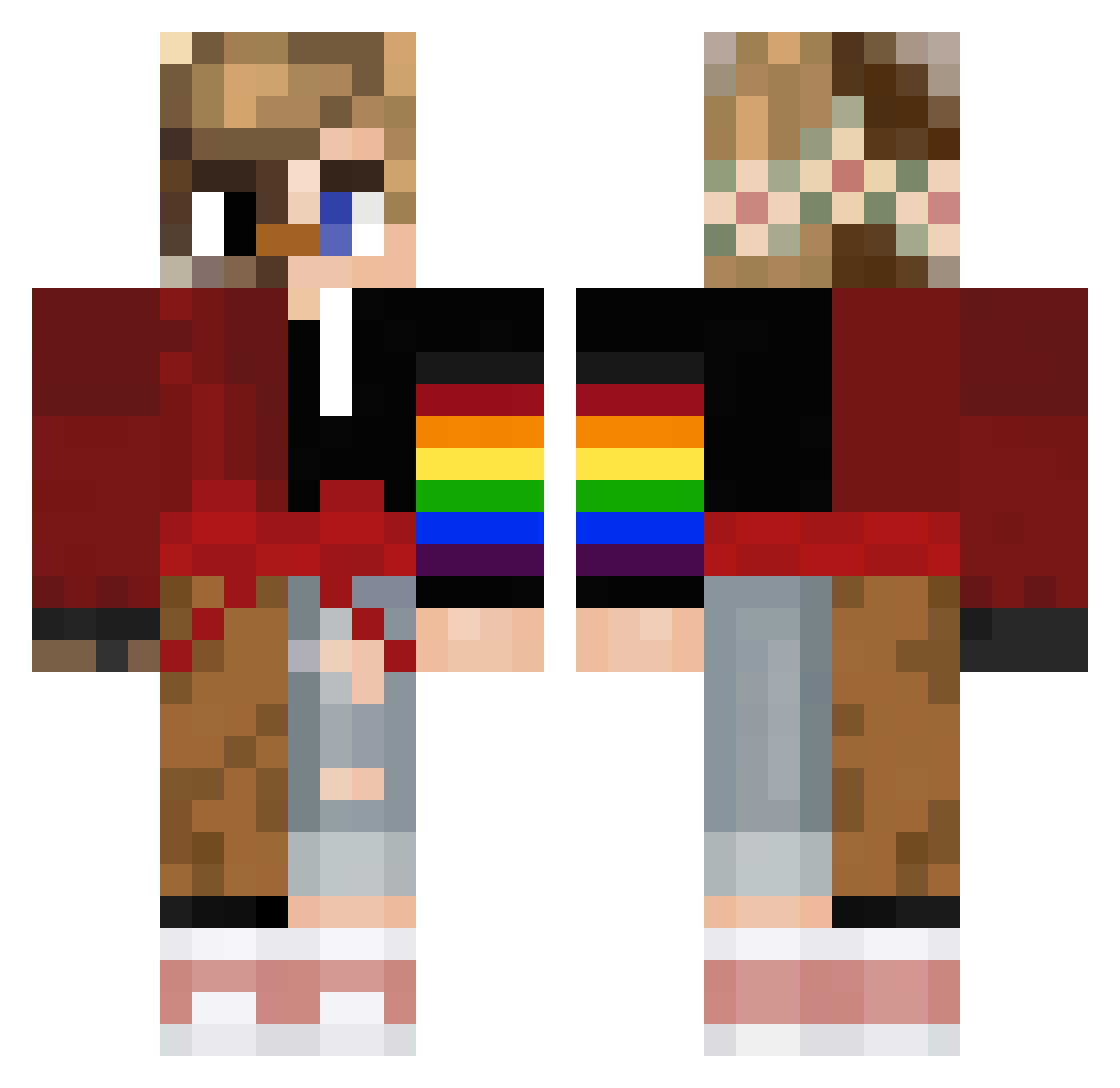 Philosophy10101 Minecraft skin, front and back view
