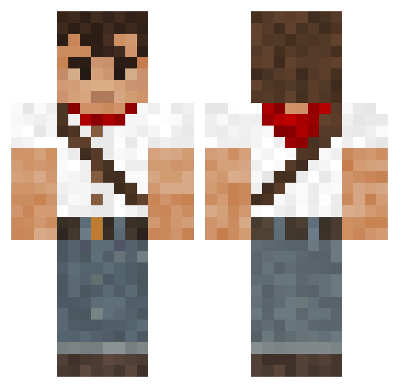 Matthew1603 Minecraft skin, front and back view