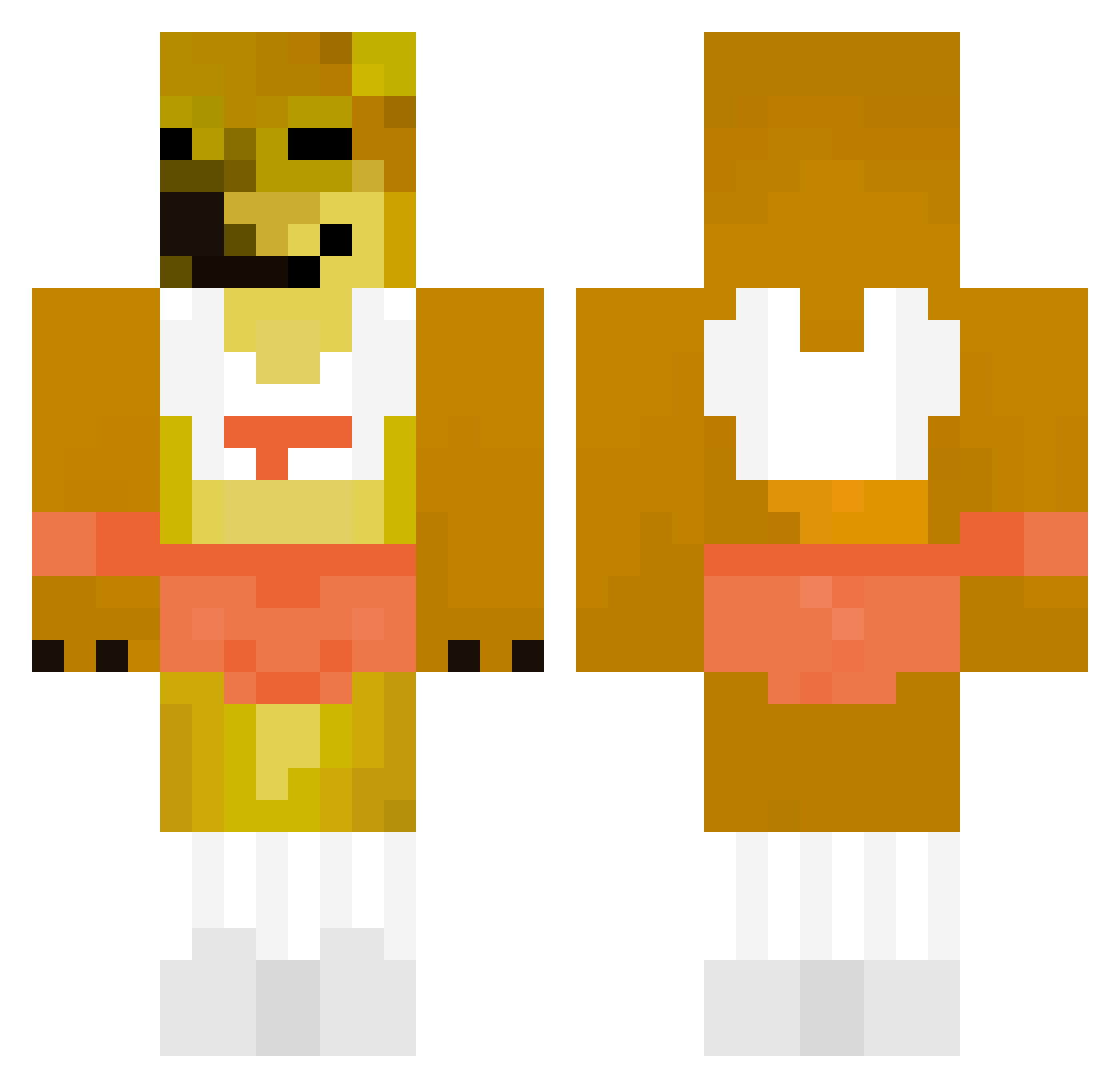 BajaBlastBong Minecraft skin, front and back view