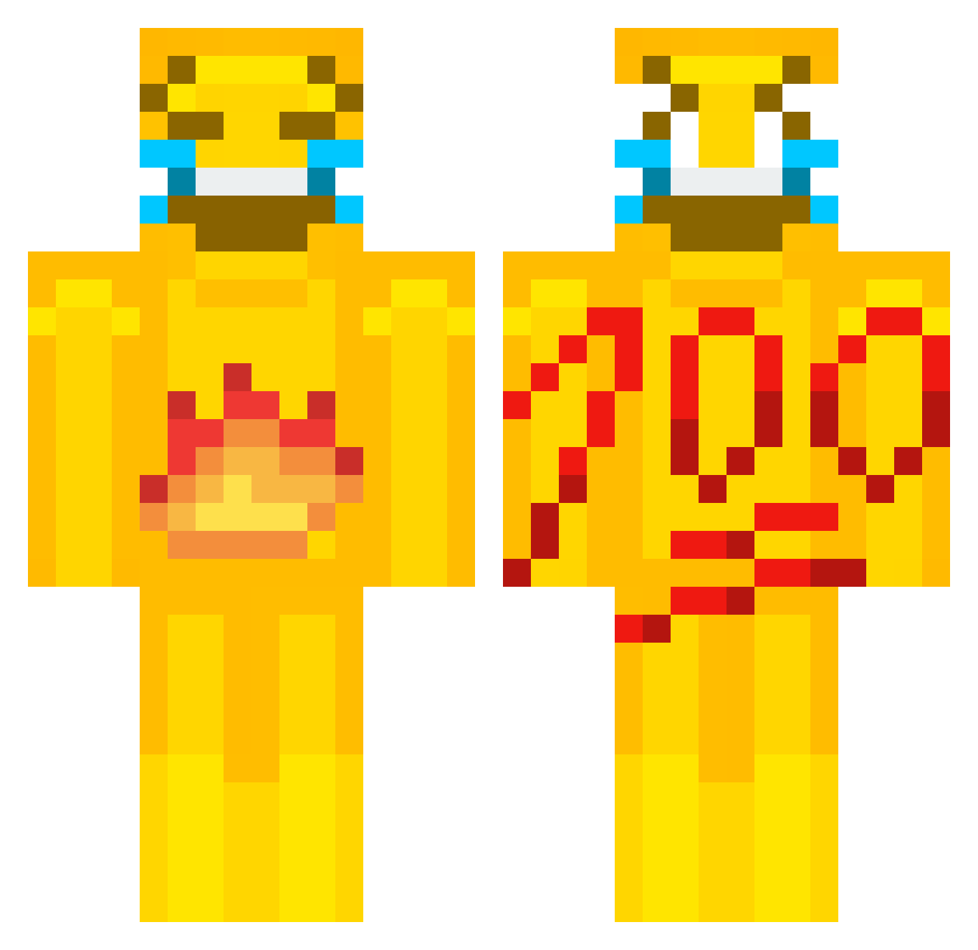 Xenos2010 Minecraft skin, front and back view