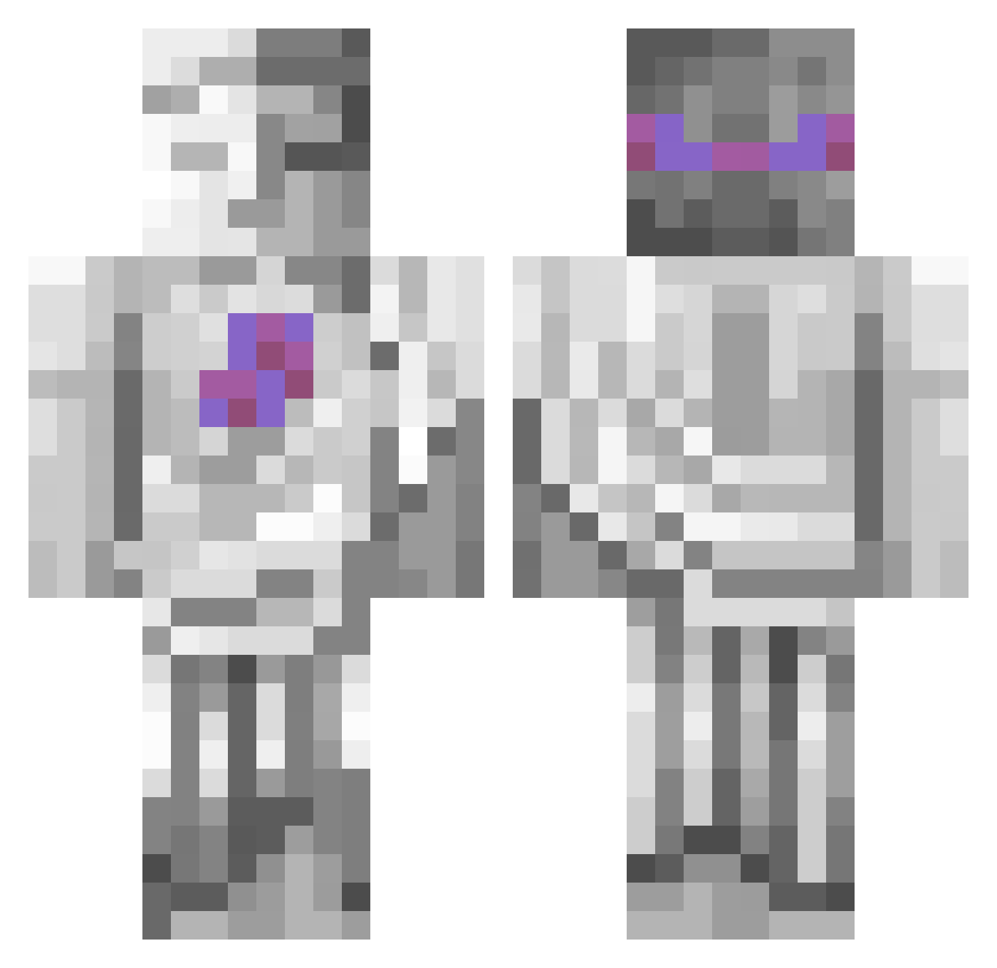 Tokyori Minecraft skin, front and back view