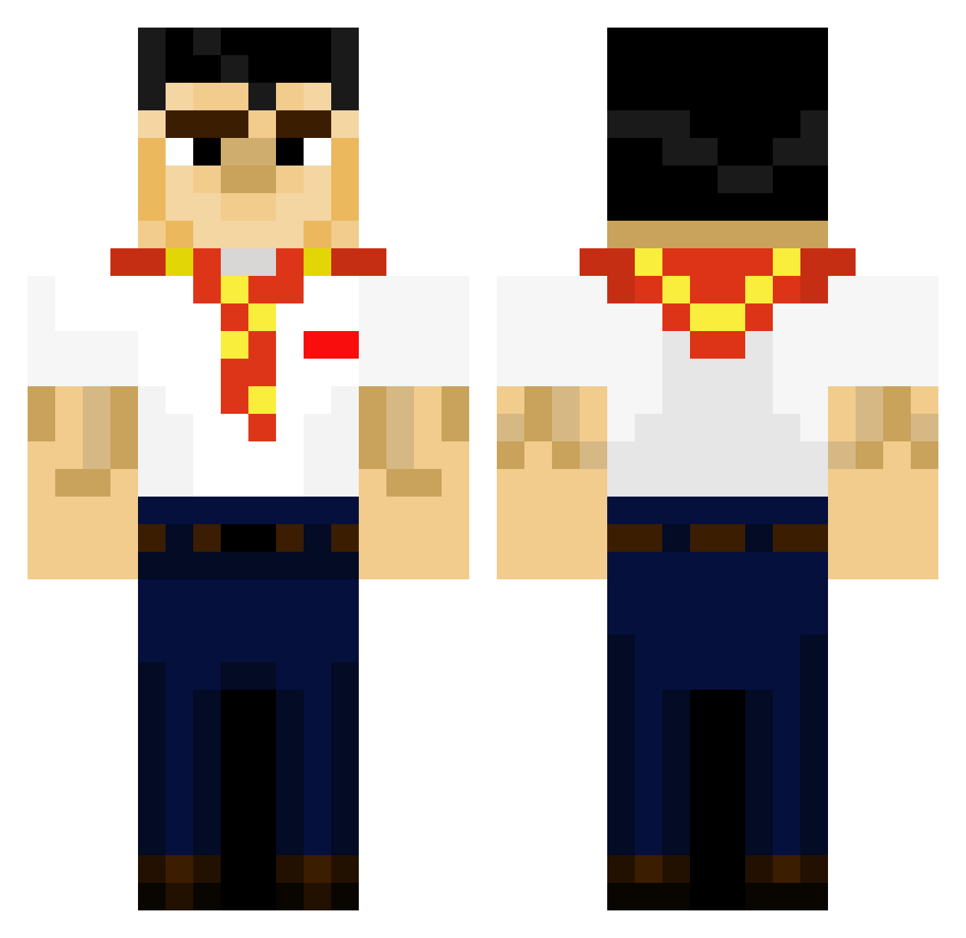 TamerThrower862 Minecraft skin, front and back view
