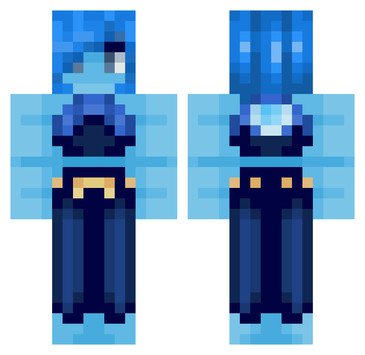 lapis_lazuli_CG Minecraft skin, front and back view