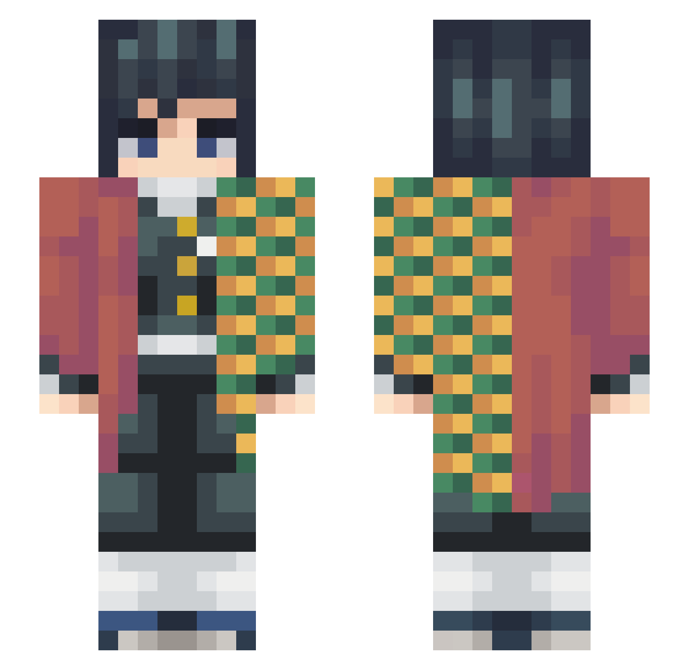_TheFlashHD Minecraft skin, front and back view