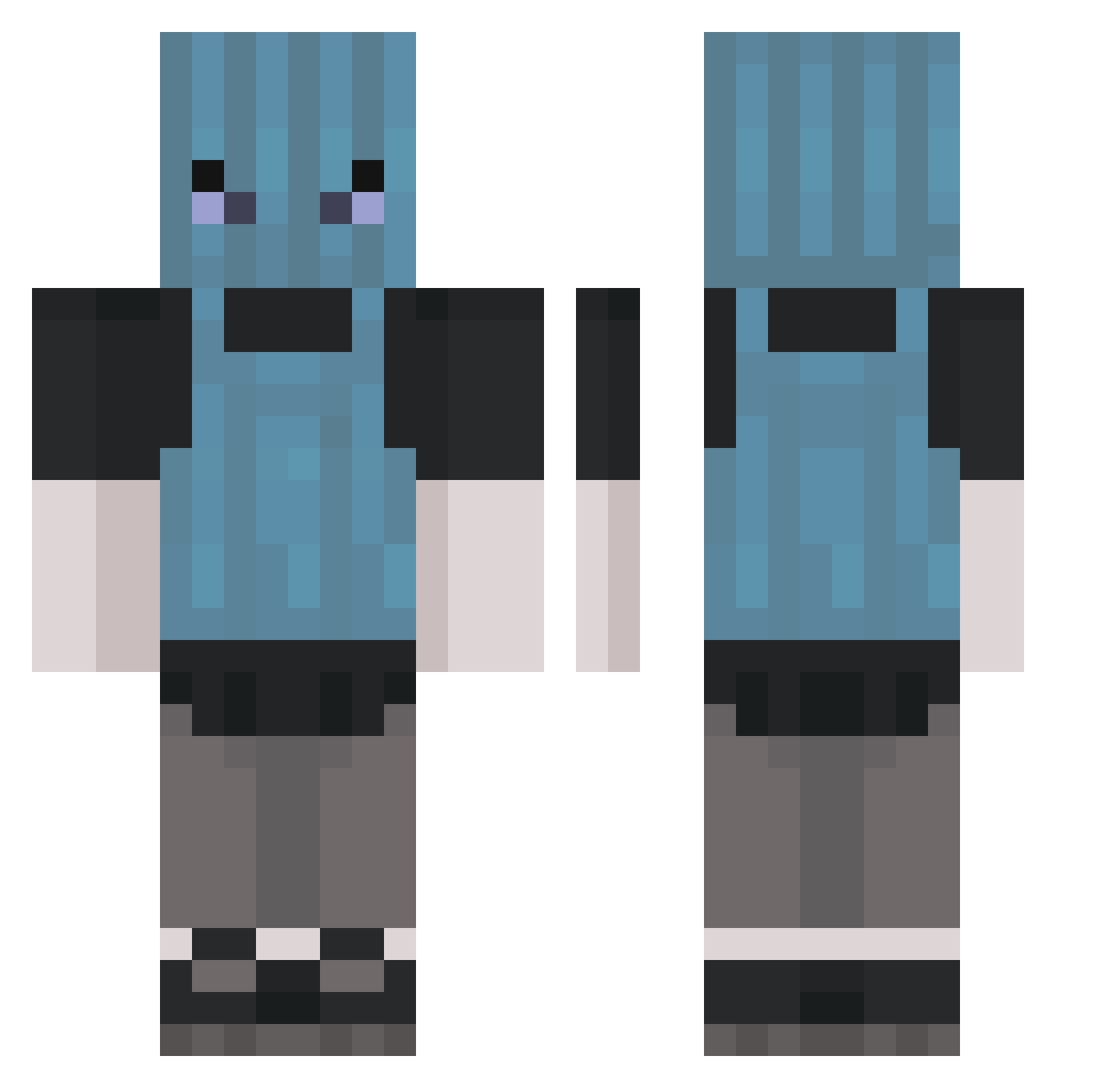 lazyass4 Minecraft skin, front and back view