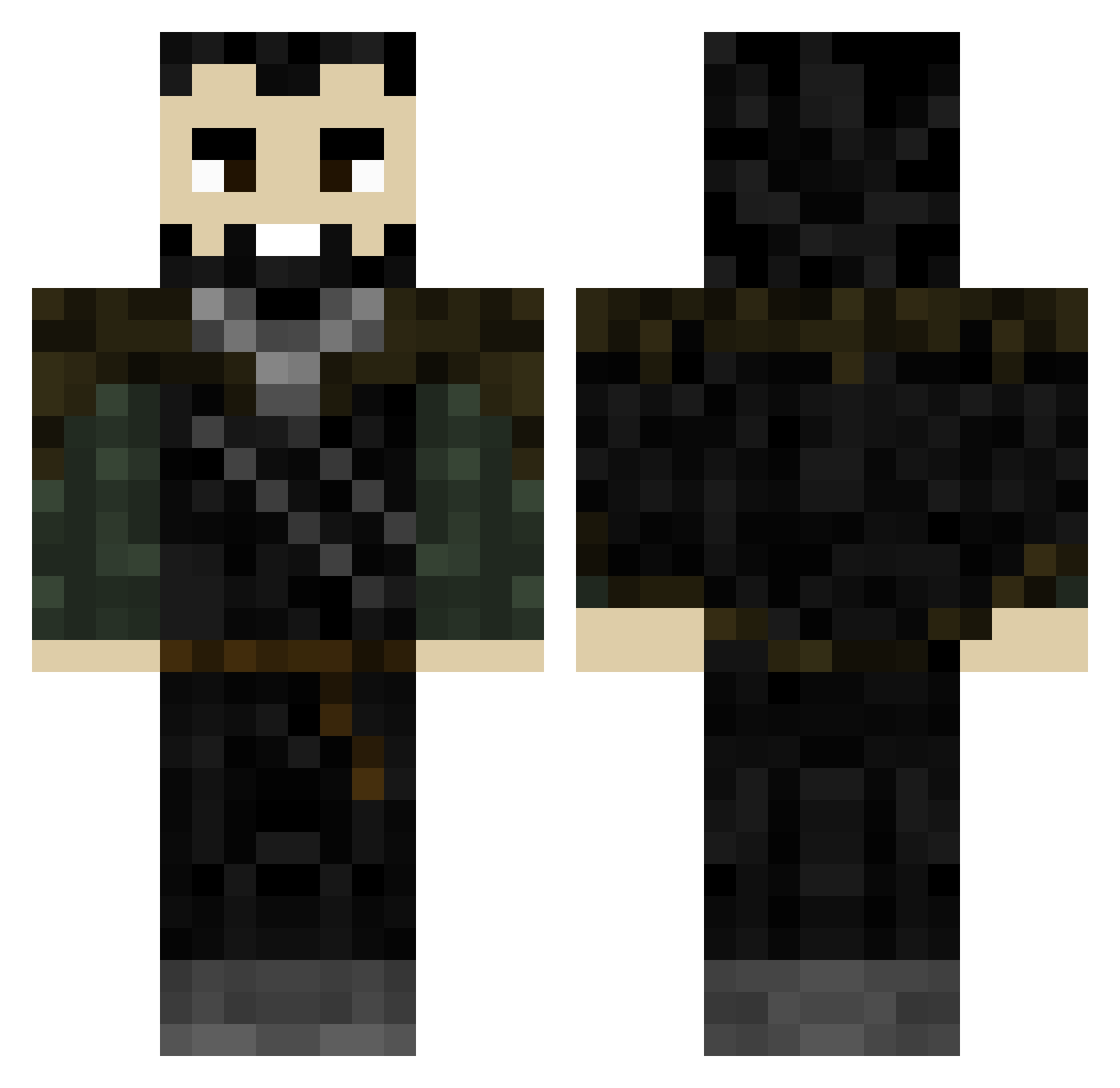 DemonZpn Minecraft skin, front and back view