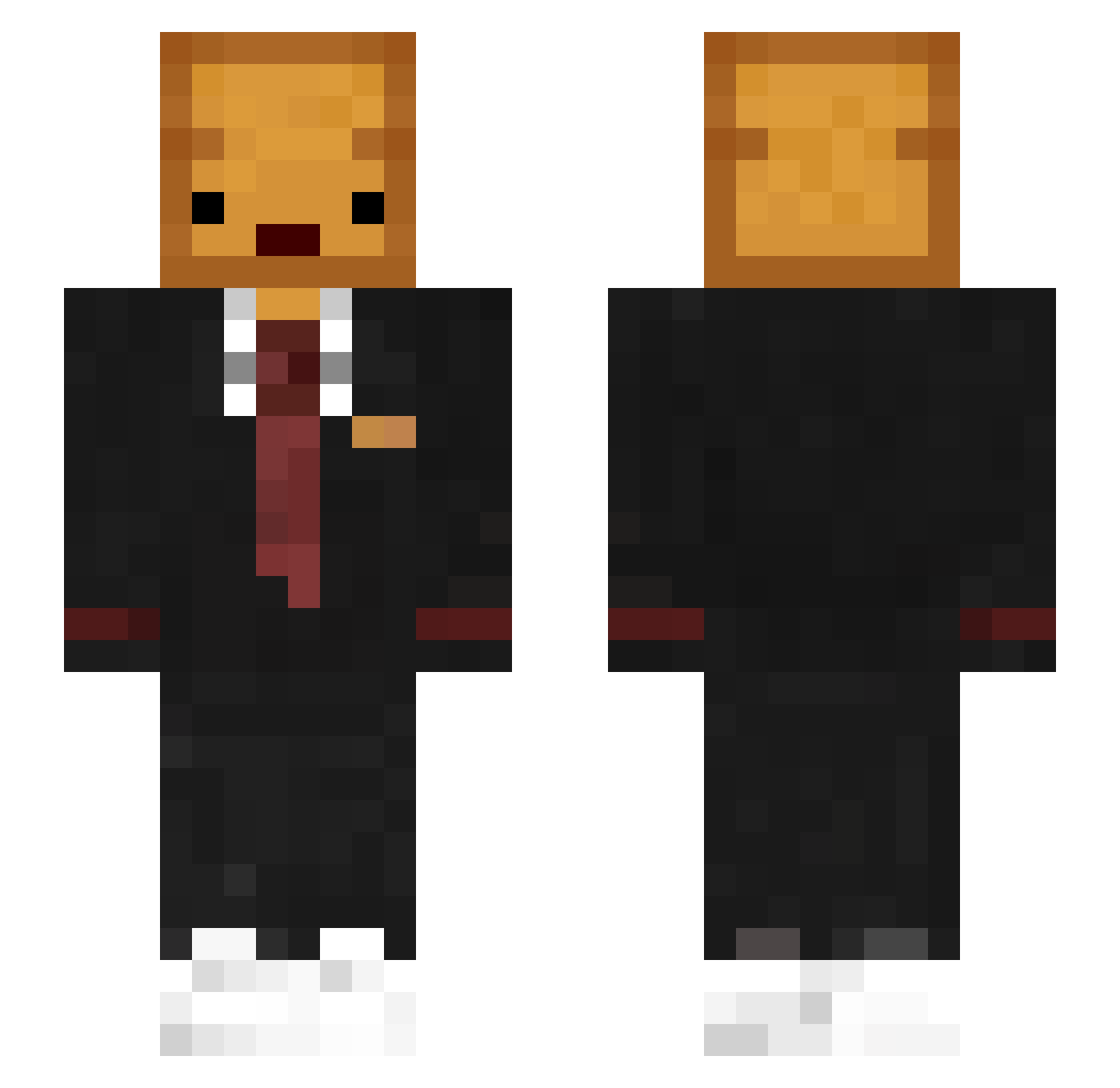 Xi_Jinchin Minecraft skin, front and back view