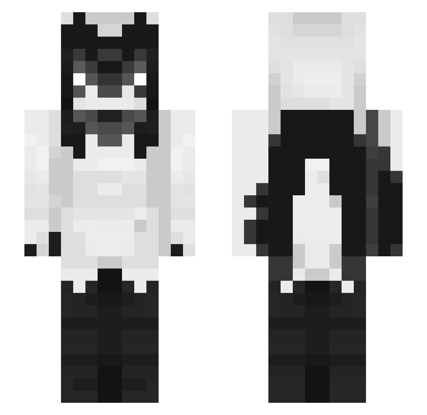 Keshua_Kenzy Minecraft skin, front and back view
