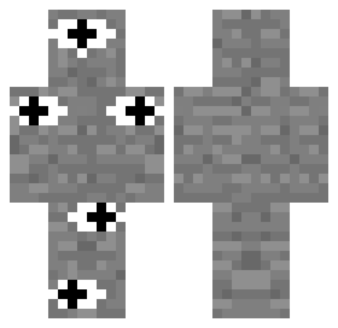 yesmynameisyes Minecraft skin, front and back view