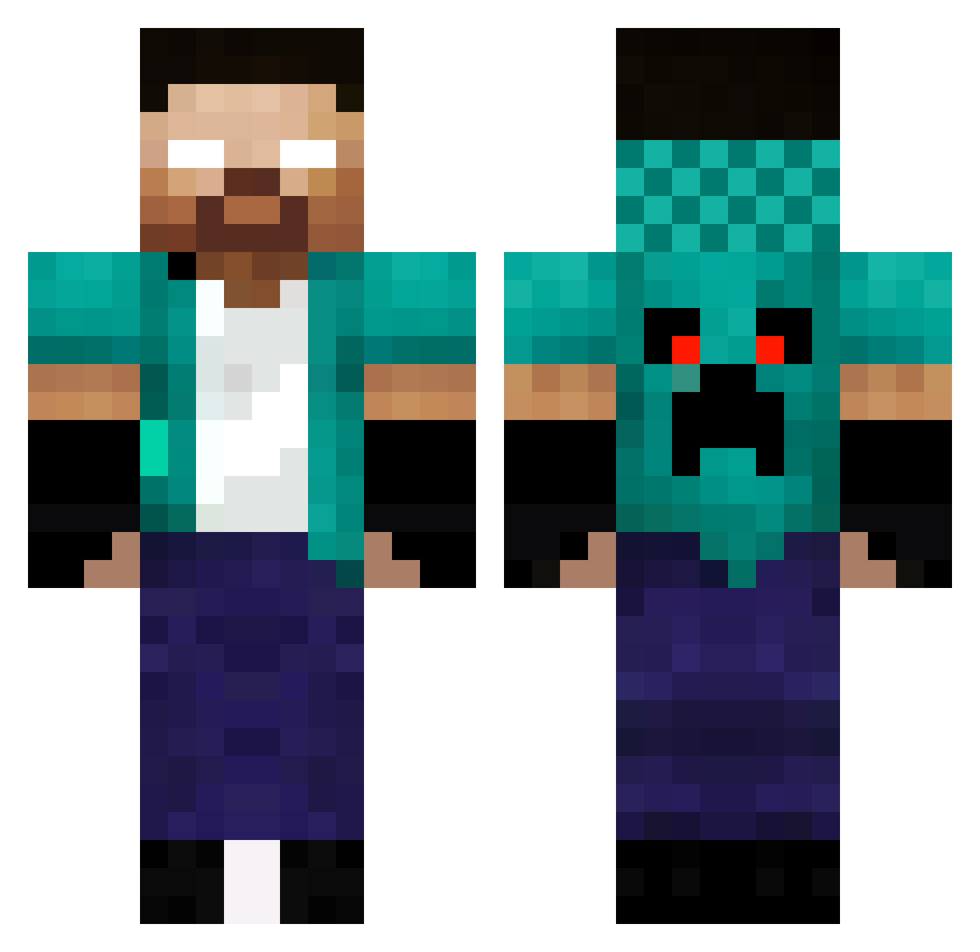 11Odino11 Minecraft skin, front and back view