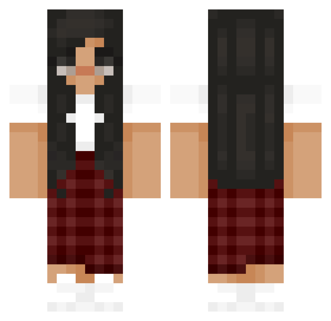 Smackdown7 Minecraft skin, front and back view
