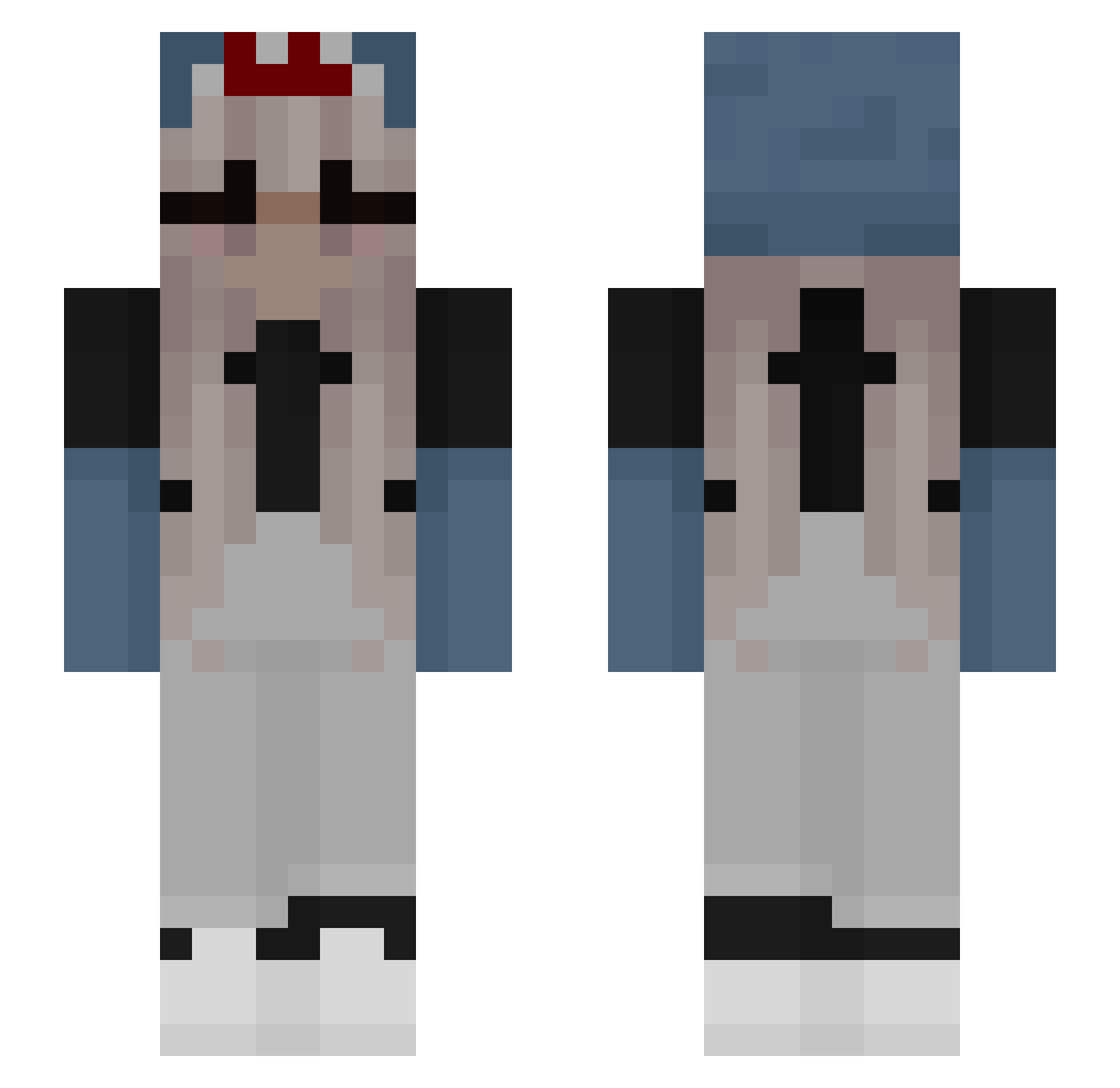 Khloweh Minecraft skin, front and back view