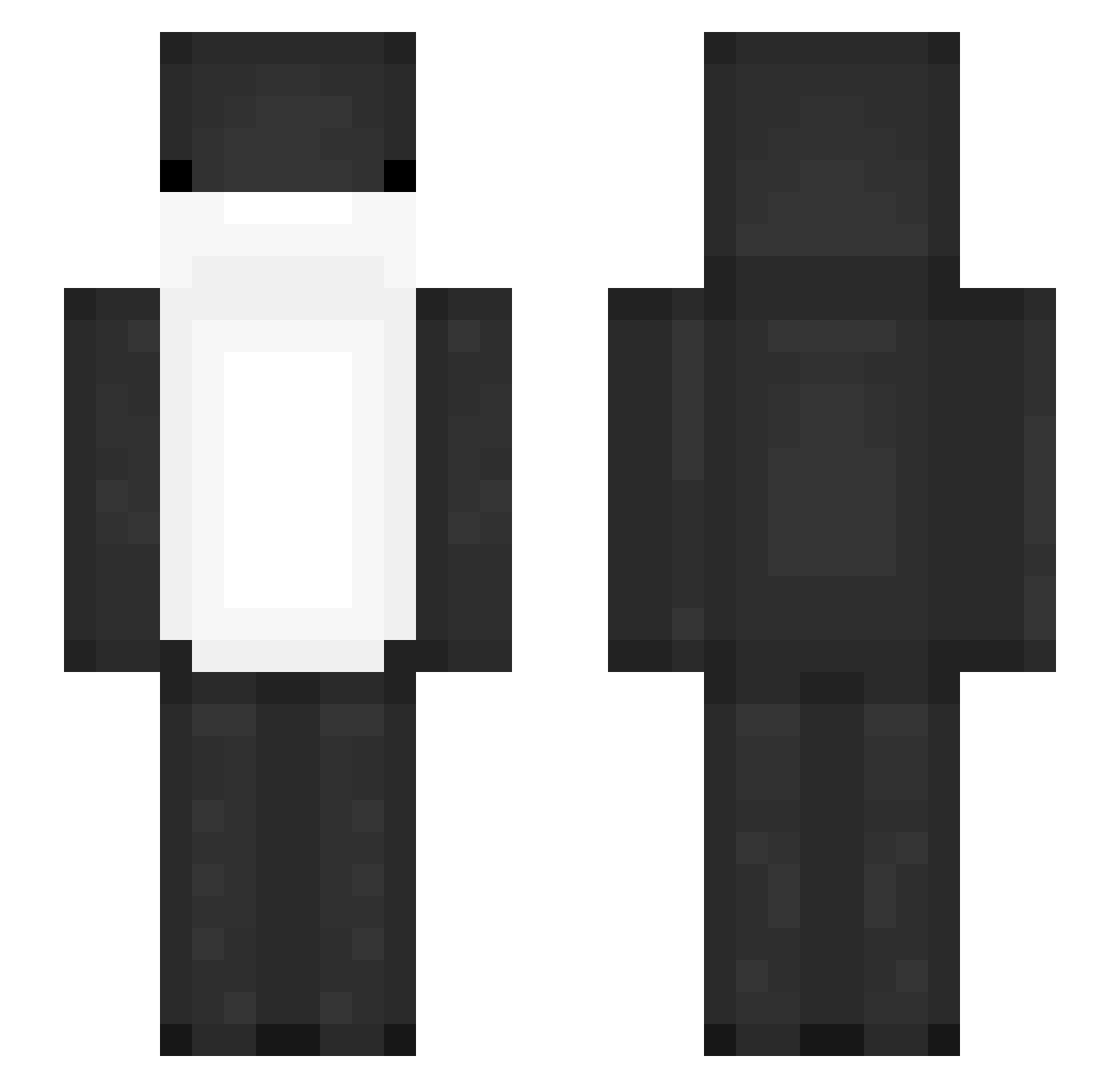 Shimuildir Minecraft skin, front and back view