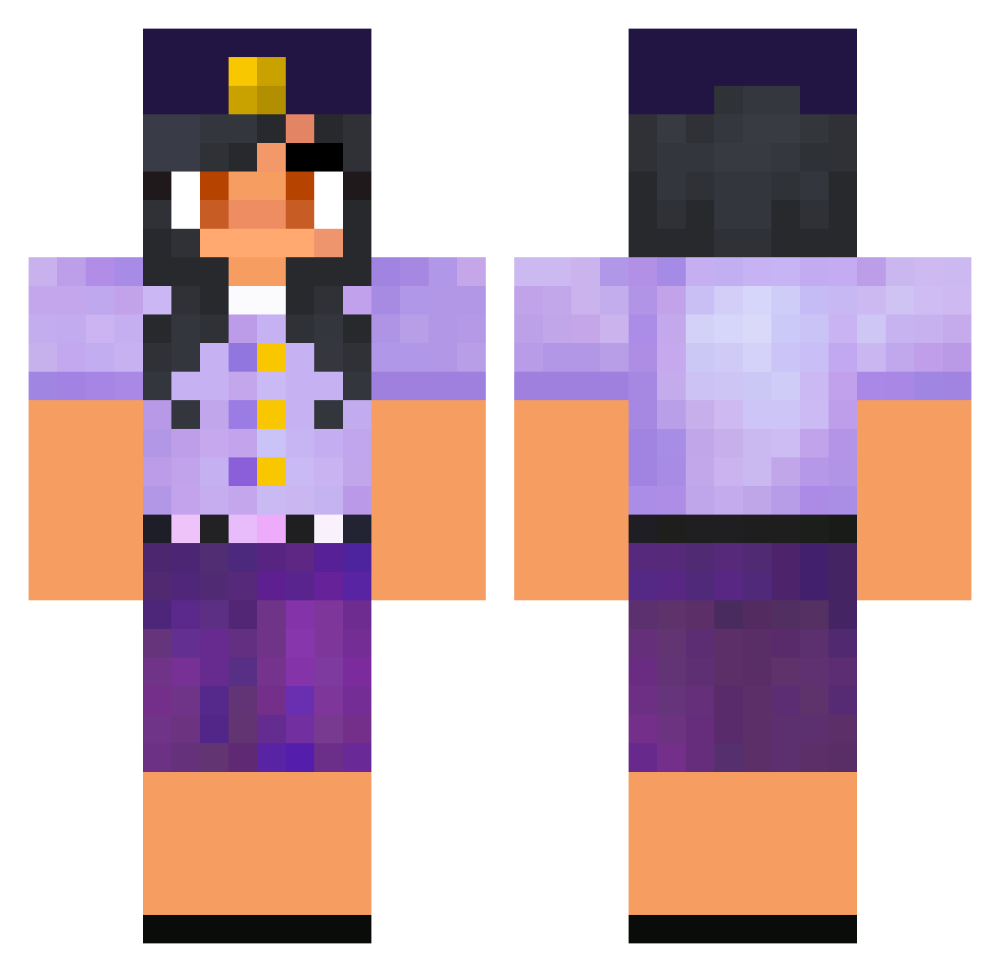 missmarykill Minecraft skin, front and back view