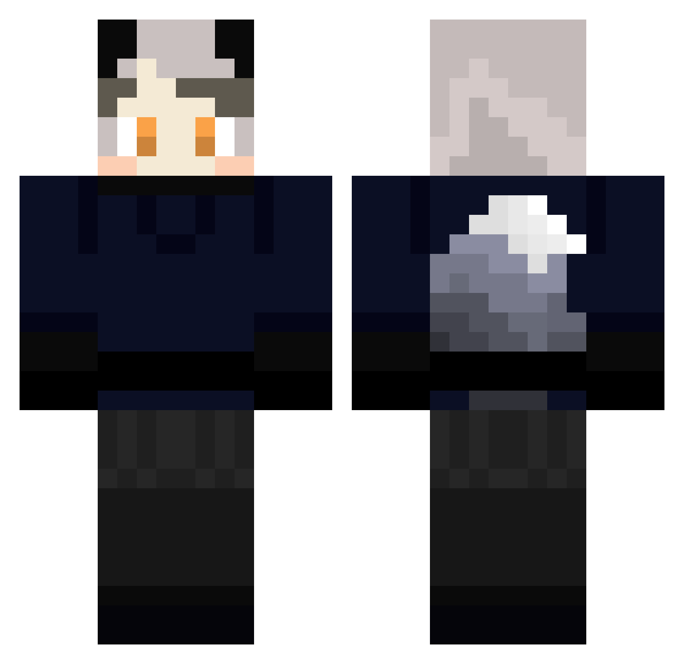 hereas Minecraft skin, front and back view