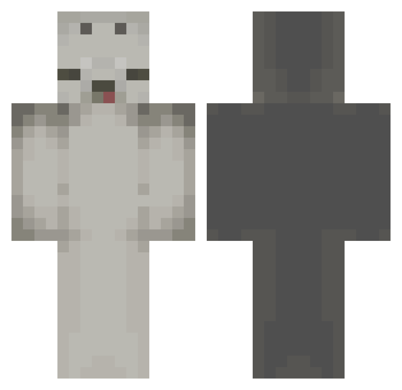 SparrowLoppy Minecraft skin, front and back view