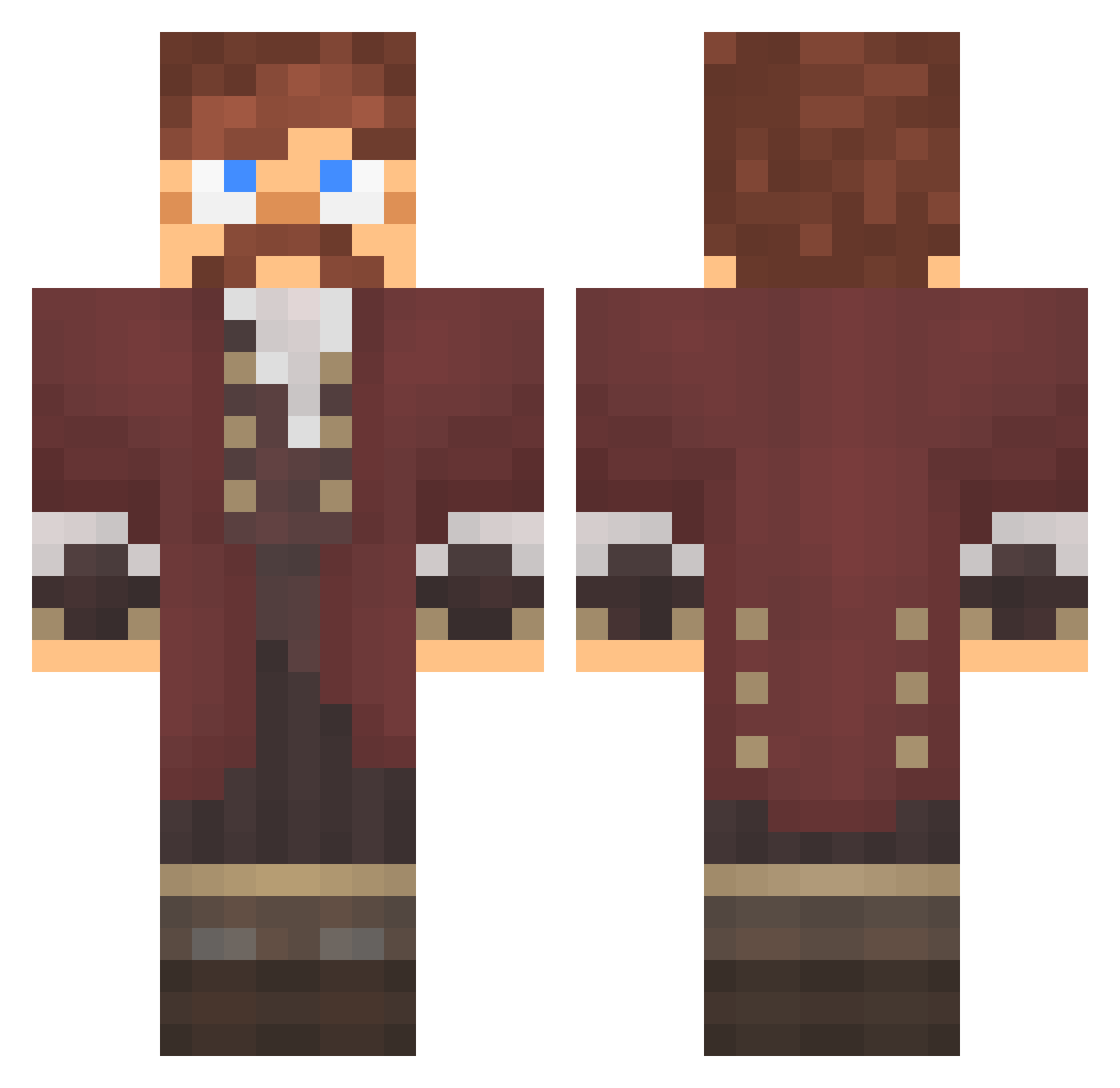 lipa7 Minecraft skin, front and back view