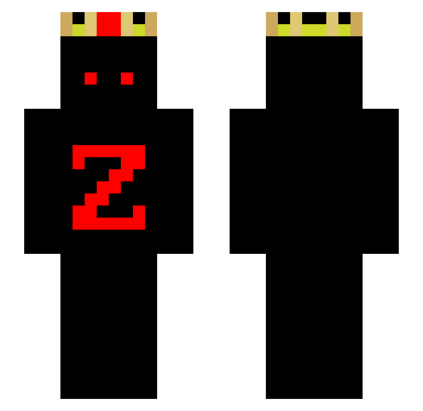 Zz_Prime Minecraft skin, front and back view