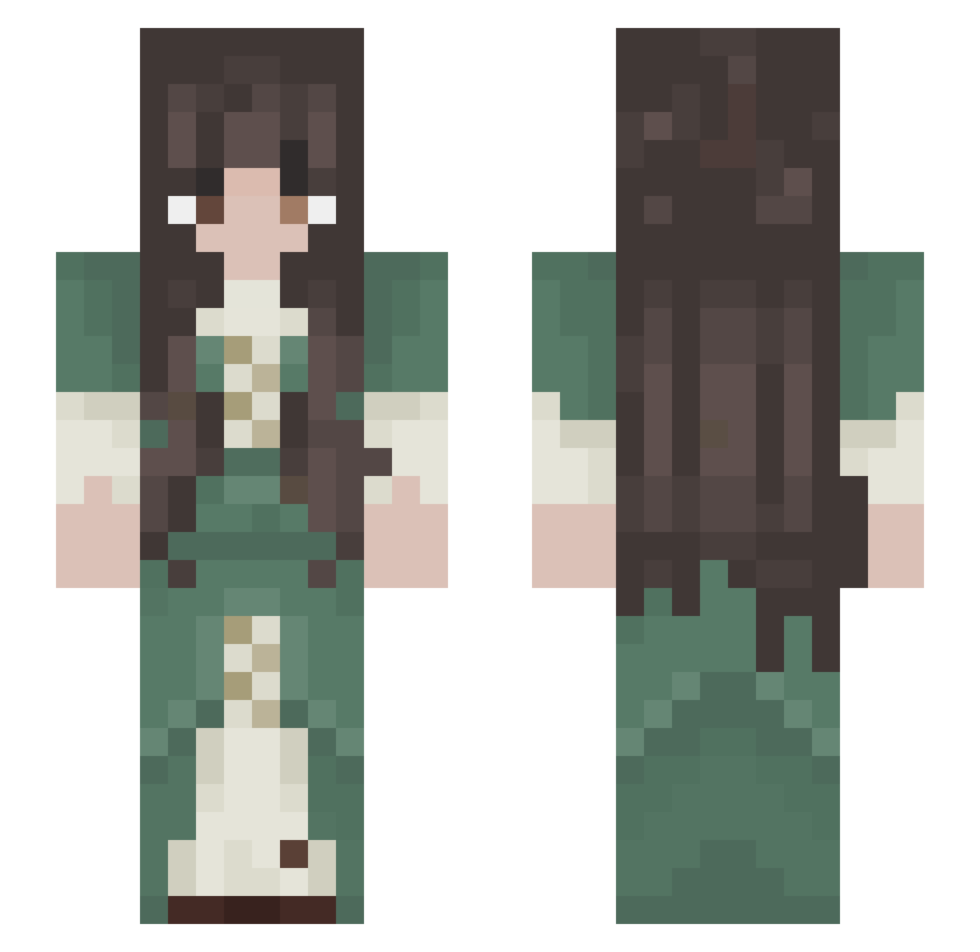 Kislak_ Minecraft skin, front and back view