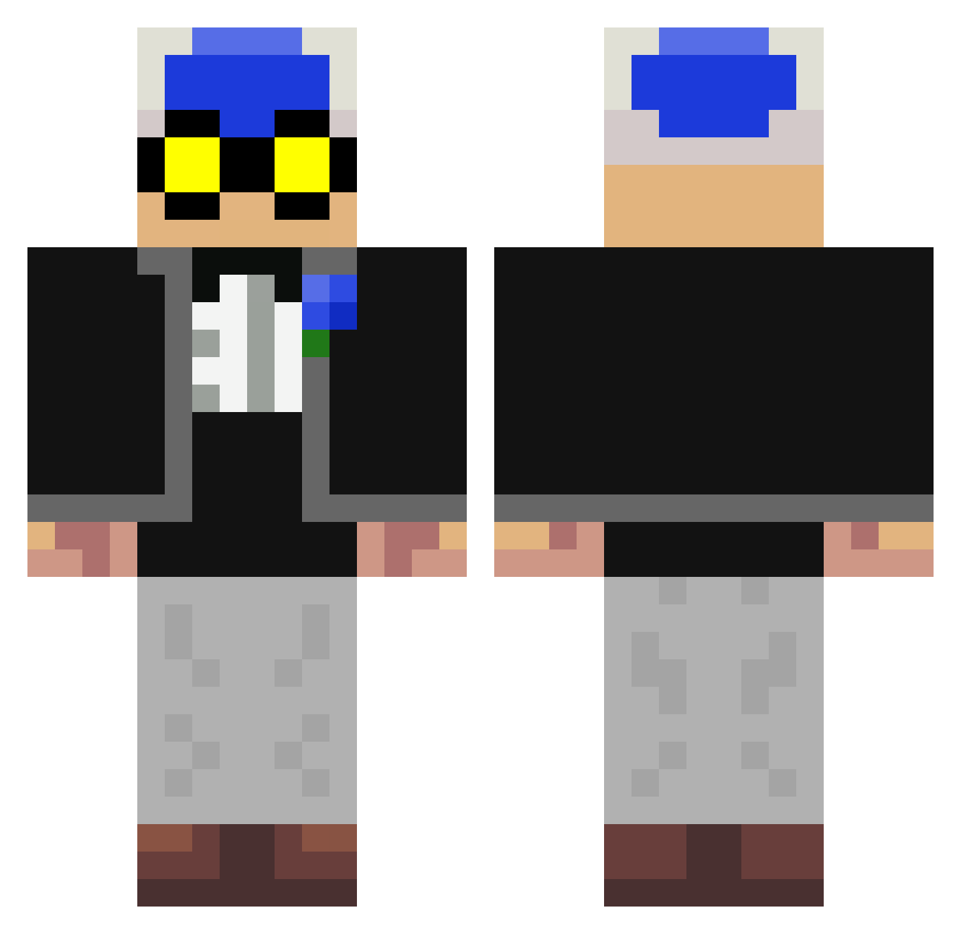 toad3elixir Minecraft skin, front and back view