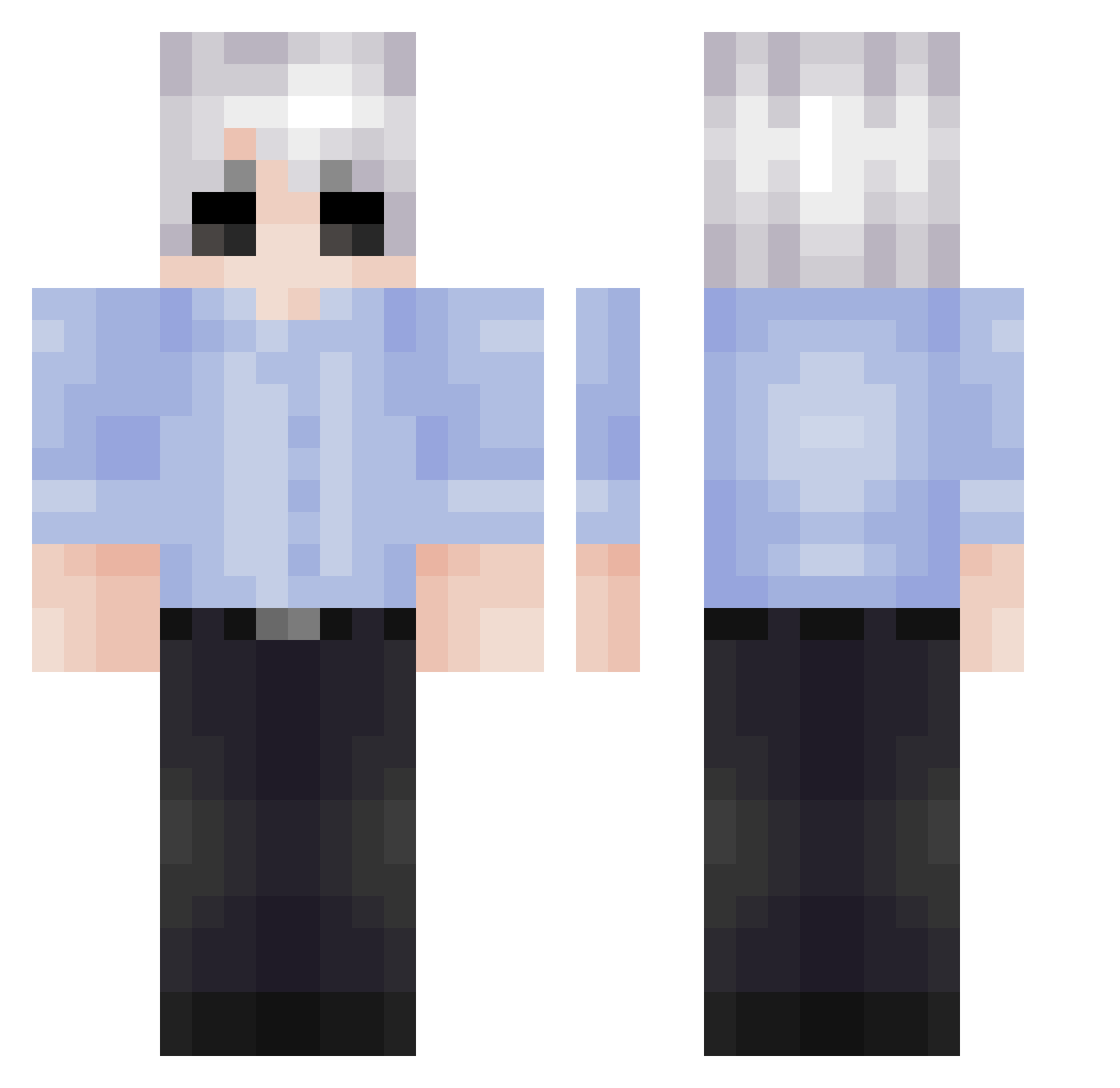 Kaitus89 Minecraft skin, front and back view