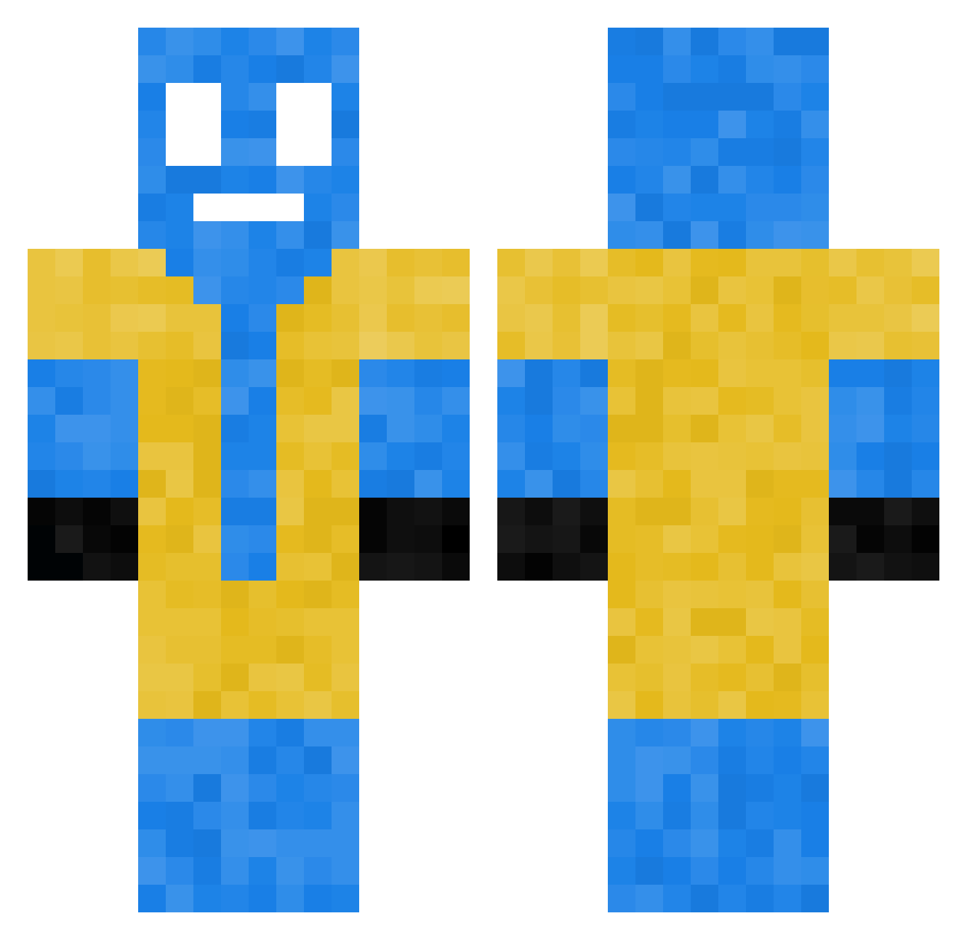 Tornayy Minecraft skin, front and back view