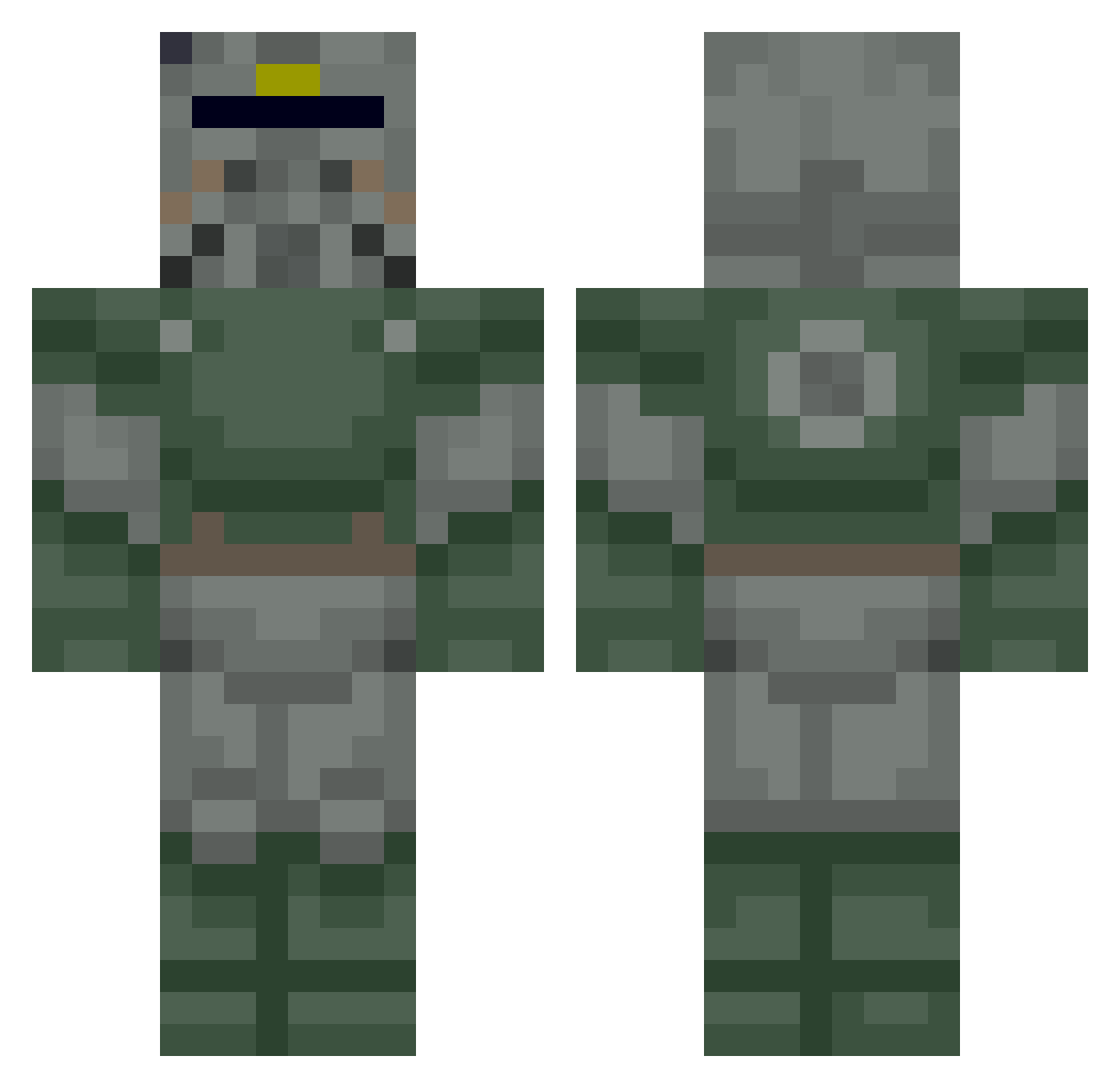 Big_Ol_Thumb Minecraft skin, front and back view