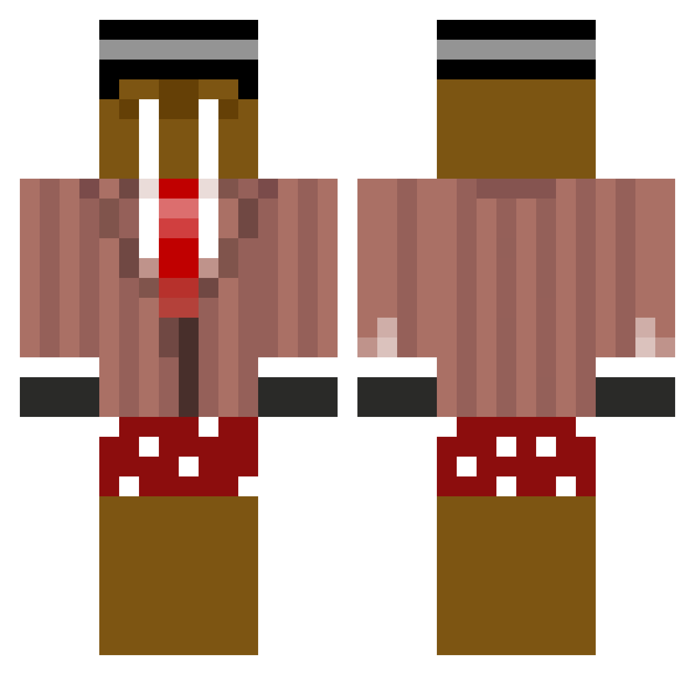 Prepsteak3 Minecraft skin, front and back view